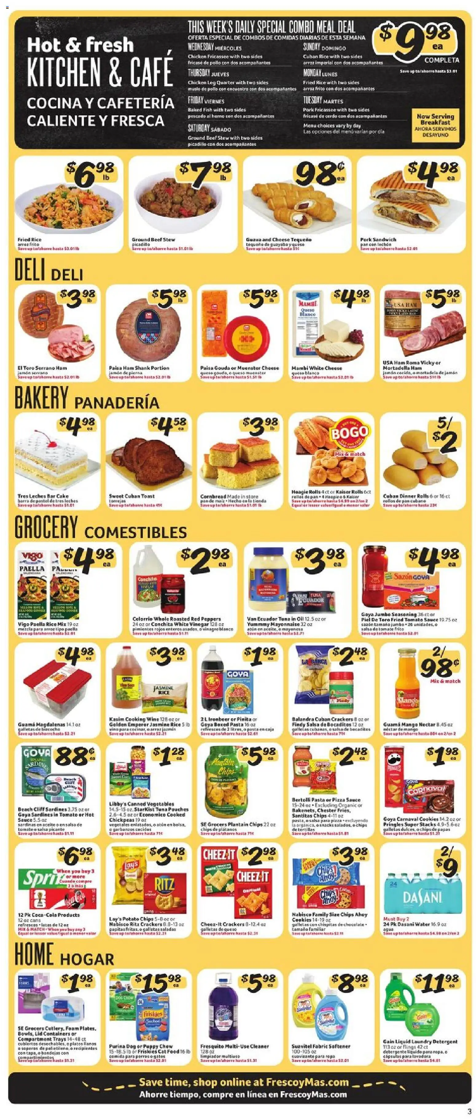 Fresco y Más Weekly Ad - valid from 11.03.2026 | Page: 3 | Products: Cheese, Fabric softener, Detergent, Water