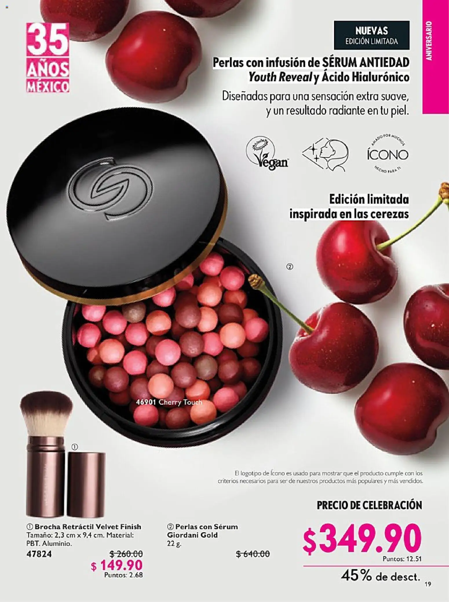 Nuevas ofertas de Oriflame válidas en toda la República Mexicana desde el 14.02.2026. ¡Encuentra las mejores ofertas en Oriflame campaña 3 2026! | Página: 19 | Productos: Serum, Cerezas, Radiante
