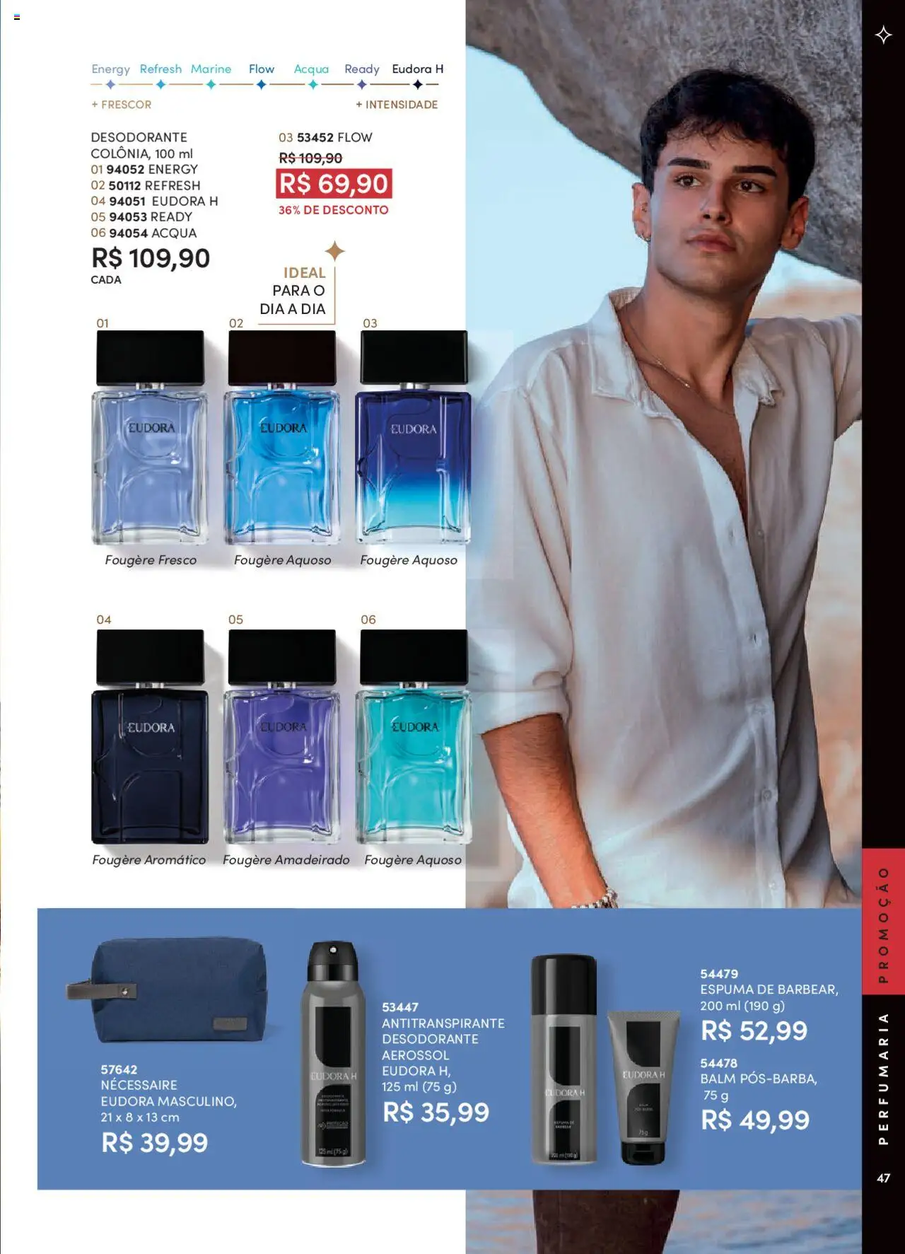 Eudora Folheto - válido de 07.10.2025 | Página: 47 | Produtos: Desodorante, Necessaire