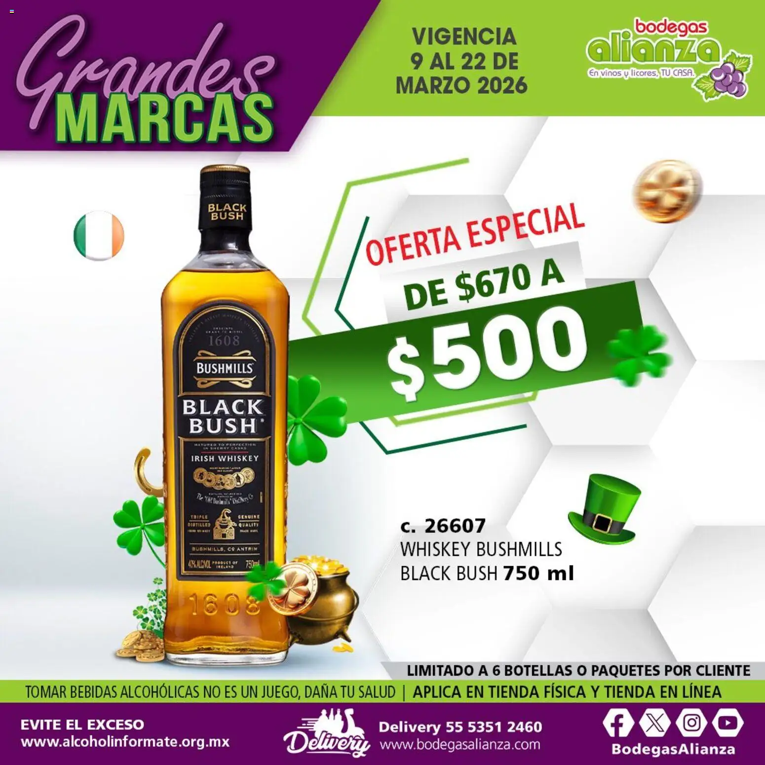 Nuevas ofertas de Bodegas Alianza válidas en toda la República Mexicana desde el 09.03.2026. ¡Encuentra las mejores ofertas en Bodegas Alianza catálogo Grandes Marcas! | Página: 1 | Productos: Whiskey