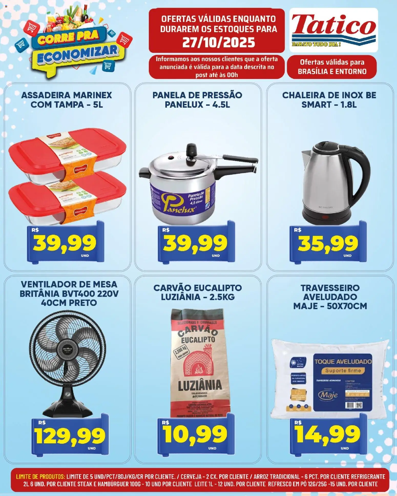 Tatico Folheto - válido de 27.10.2025 | Página: 14 | Produtos: Chaleira, Mesa, Leite, Refrigerante