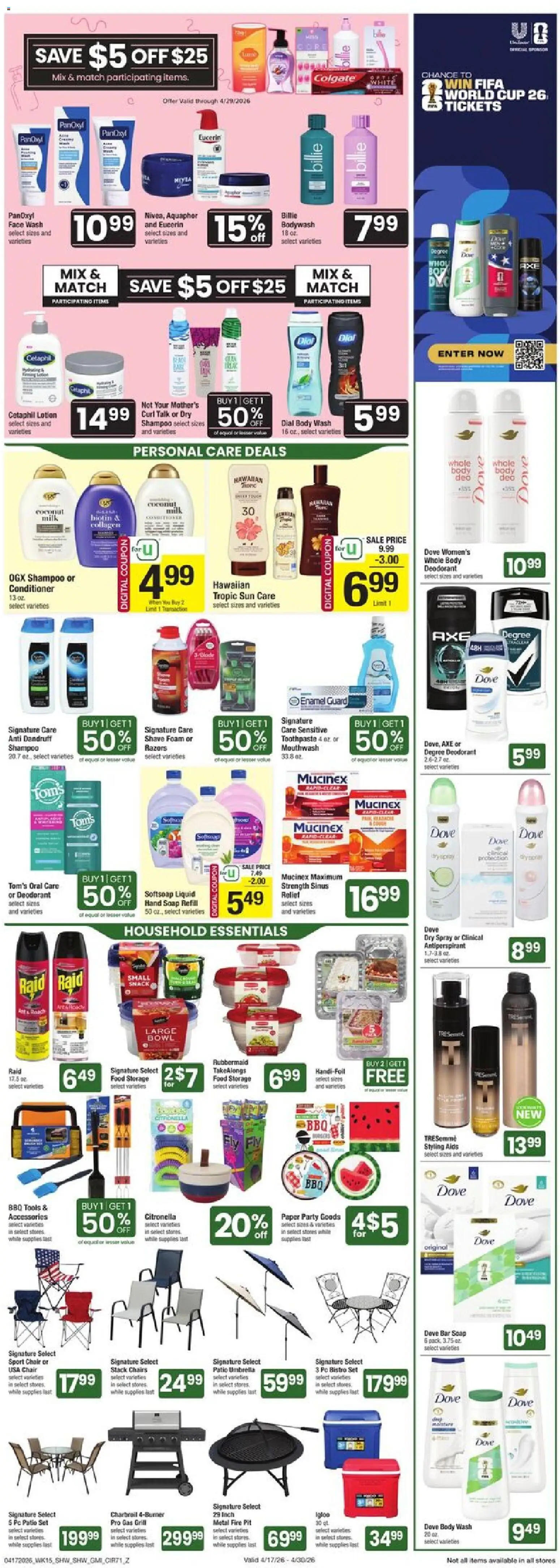 Shaw's Weekly Ad - MA - valid from 24.04.2026 | Page: 6 | Products: Axe, Shampoo, Milk, Antiperspirant