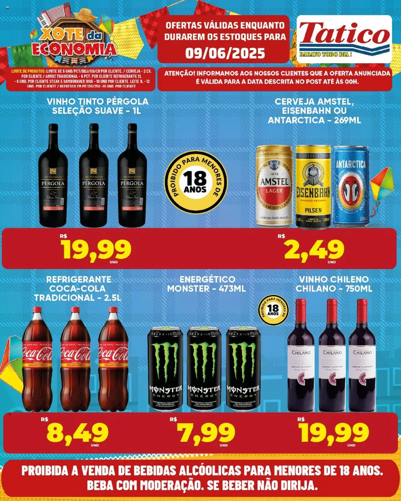 Tatico Folheto - válido de 09.06.2025 | Página: 13 | Produtos: Energético, Cerveja, Hambúrguer, Refrigerante