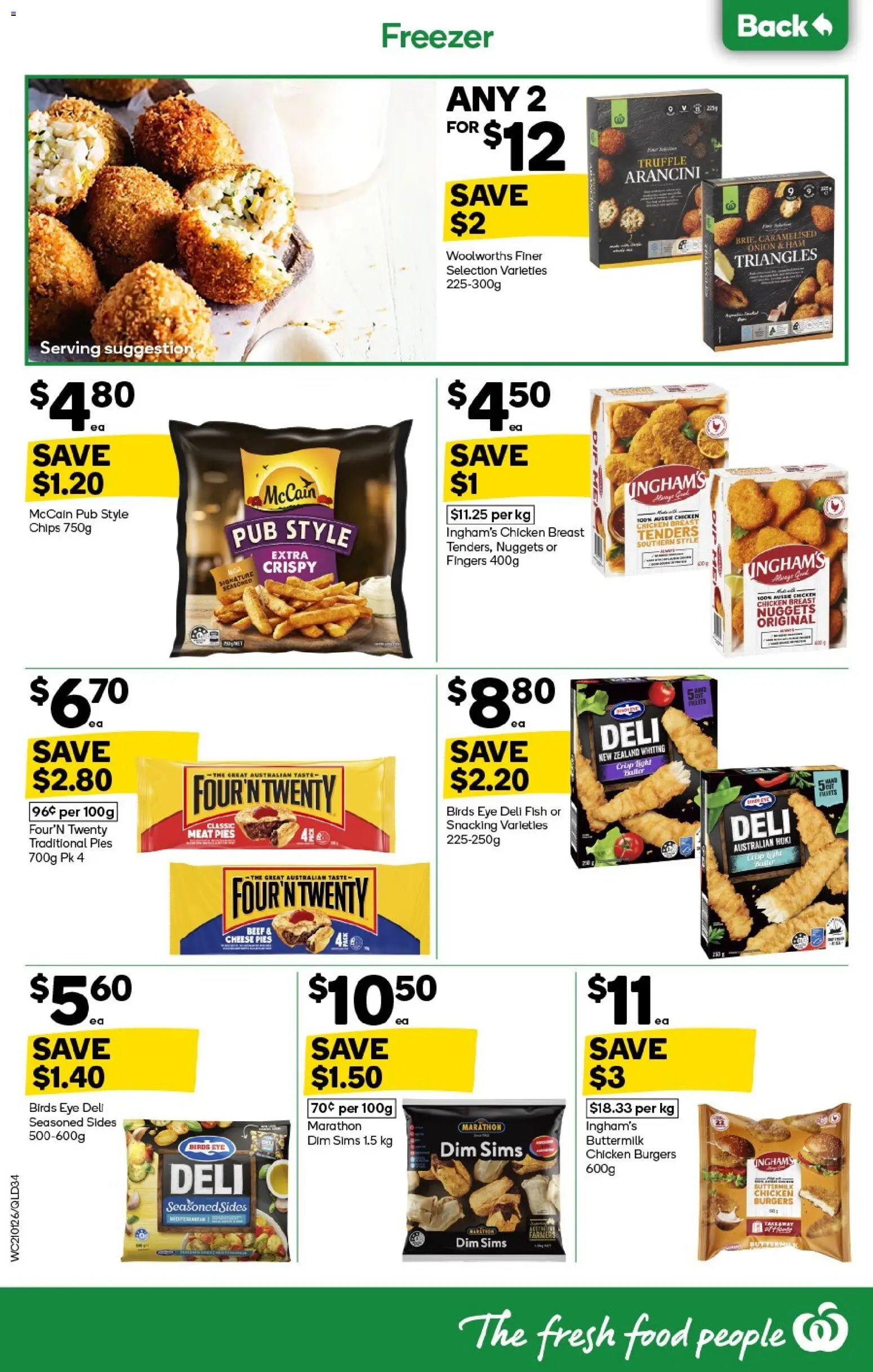 Woolworths catalogue - valid from 21.01.2026 | Page: 34 | Products: Cheese, Ham, Pies, Freezer