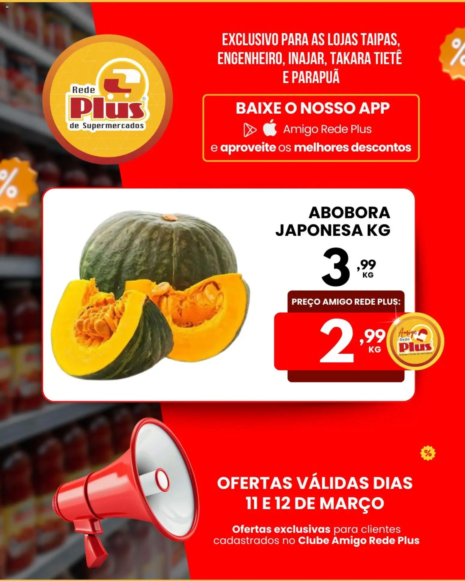 Rede Plus Supermercados Folheto - válido de 11.03.2026 | Página: 5 | Produtos: Abóbora