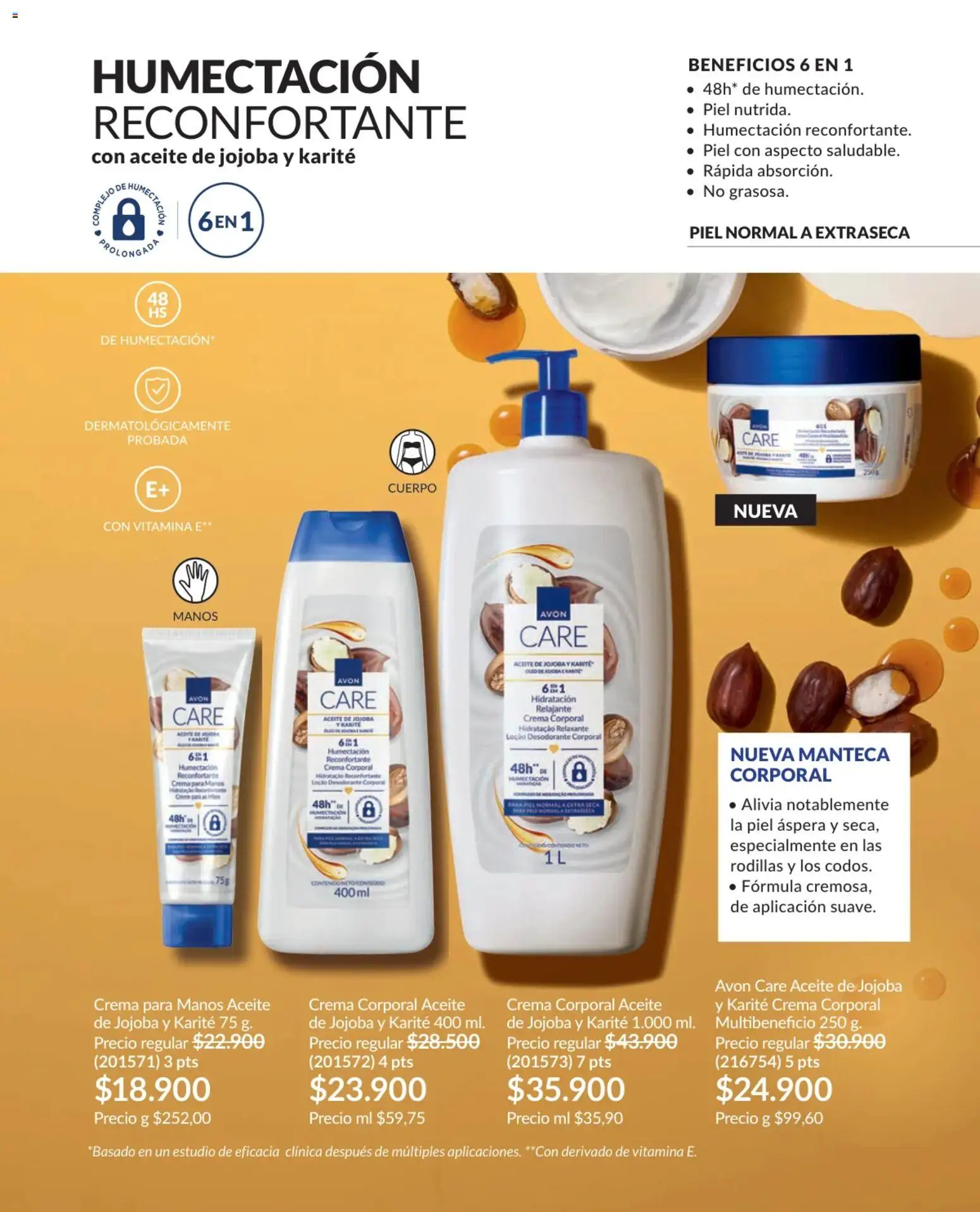 Avon revista - valida desde el 01.04.2026 | Página: 149 | Productos: Crema, Desodorante, Manteca, Aceite