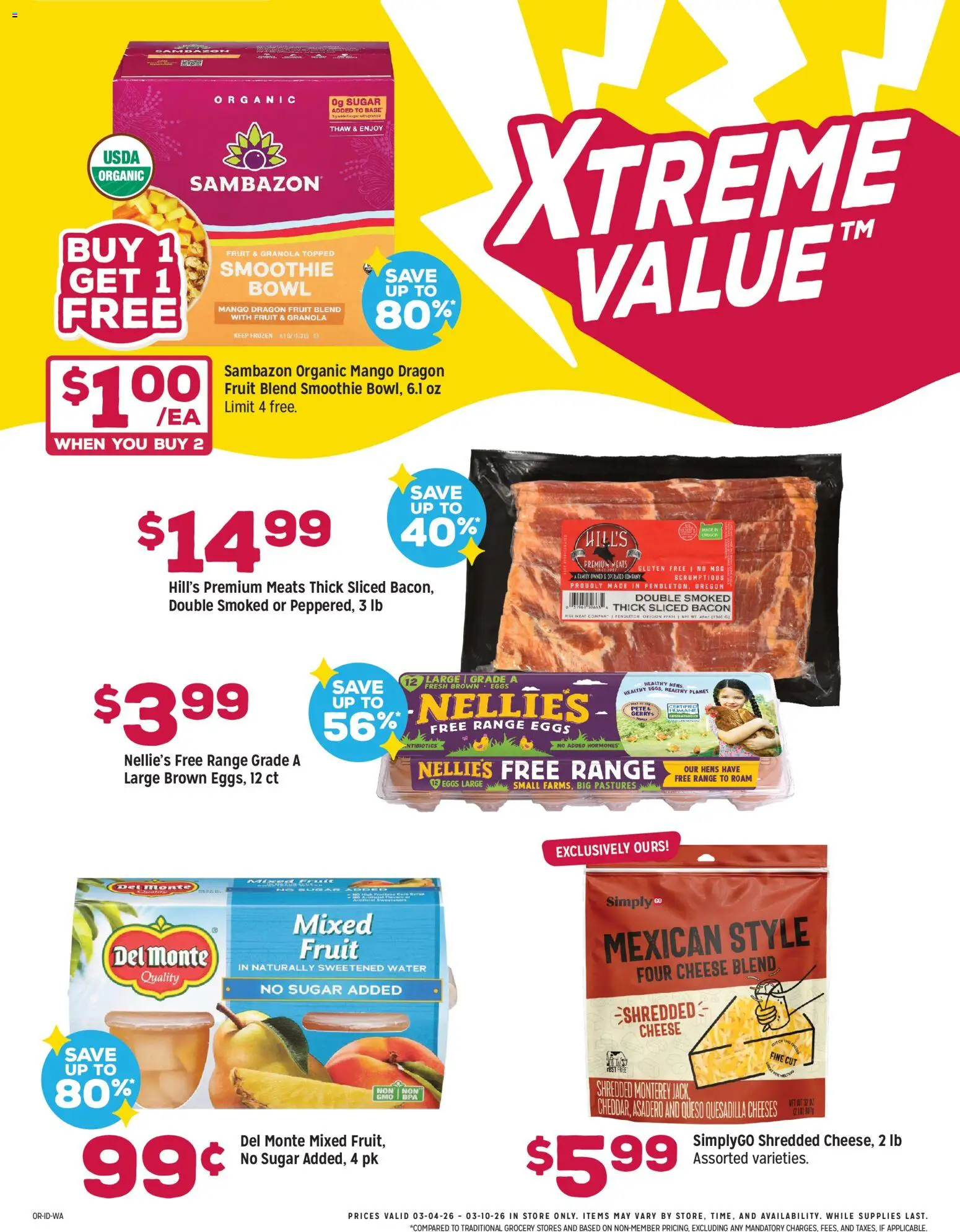 Grocery Outlet Weekly Ad - WA - valid from 04.03.2026 | Page: 6 | Products: Eggs, Water, Sugar, Mango