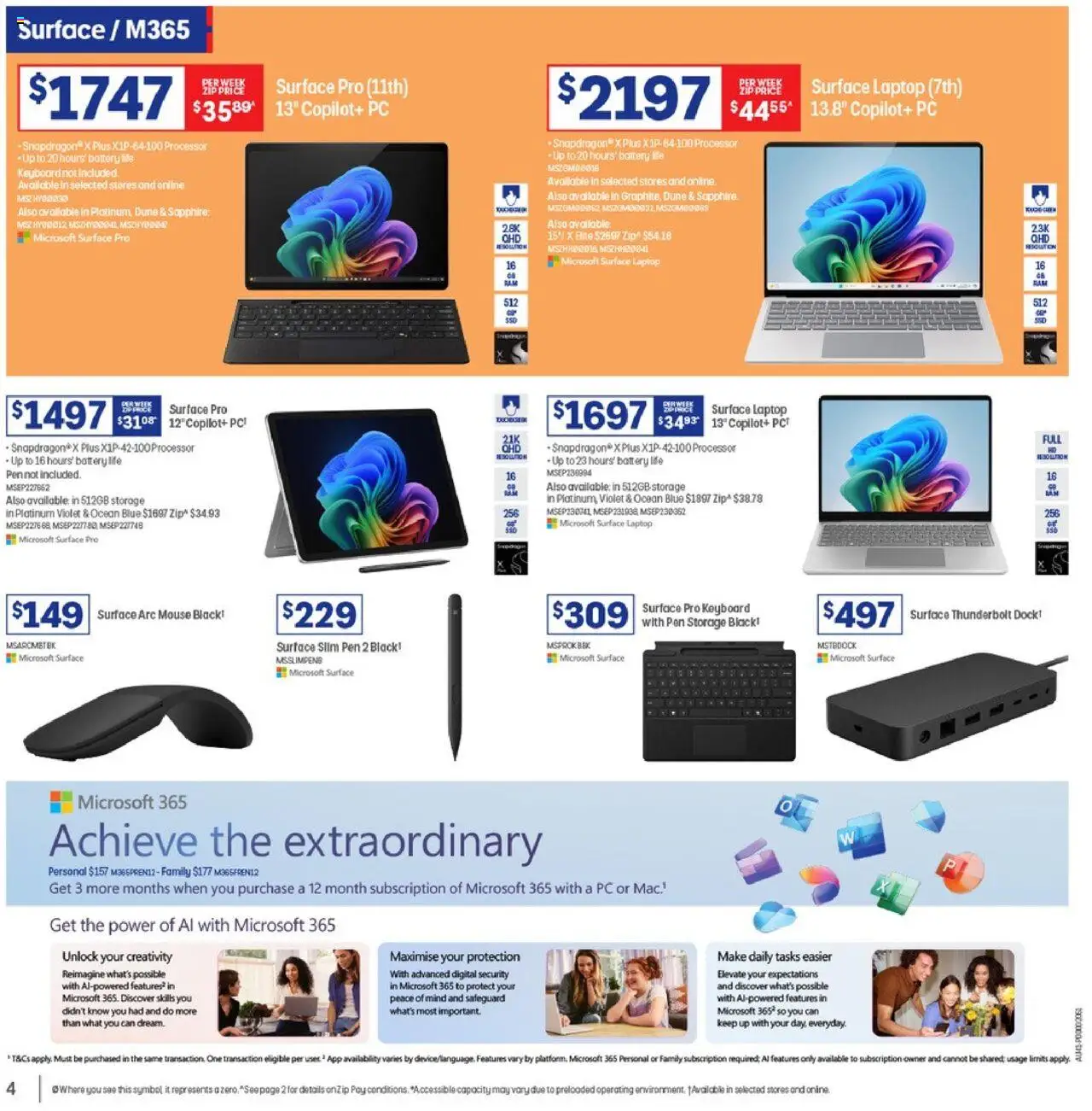 Officeworks catalogue - valid from 07.08.2025 | Page: 4 | Products: Battery, Pc, Mouse, Keyboard