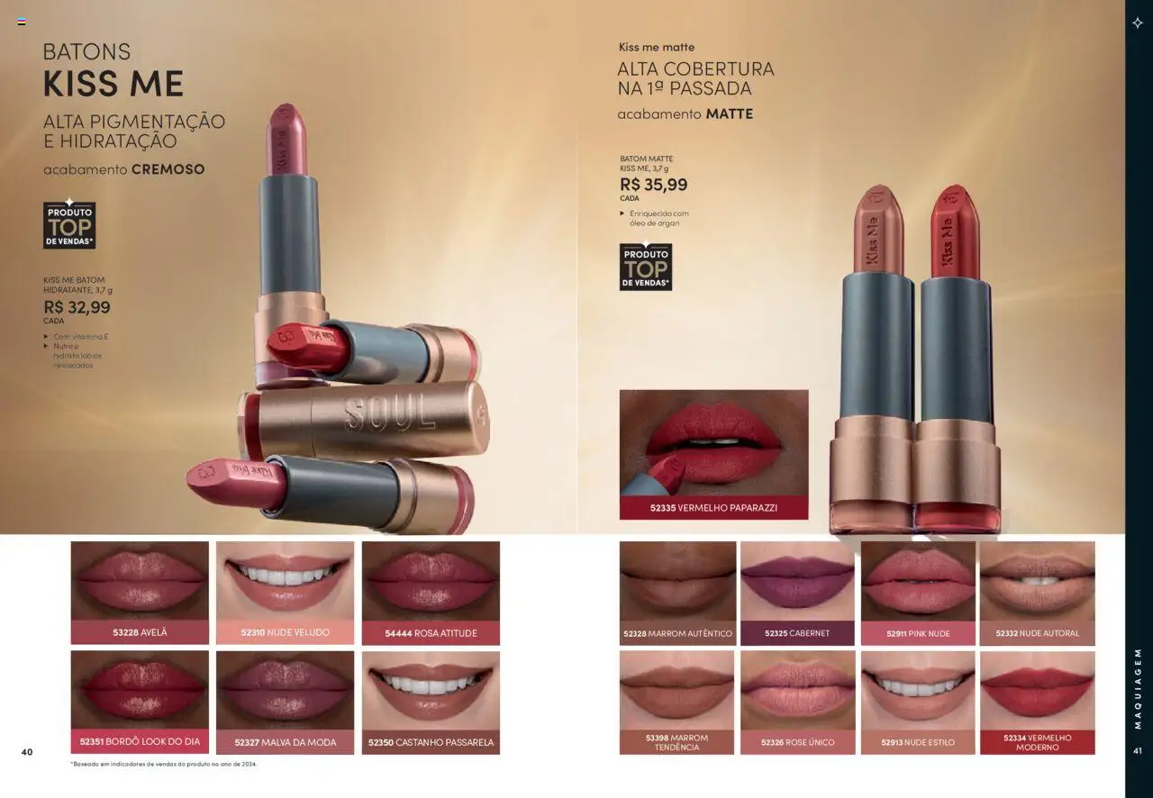 Eudora Folheto - válido de 06.08.2025 | Página: 21 | Produtos: Maquiagem, Batom, Óleo, Avelã