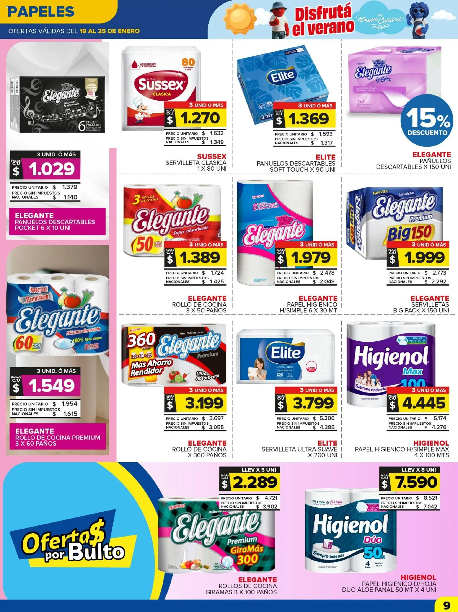 Carrefour Maxi catálogo │ válido desde el 19.01.2026 | Página: 9 | Productos: Papel higiénico, Cocina, Servilletas