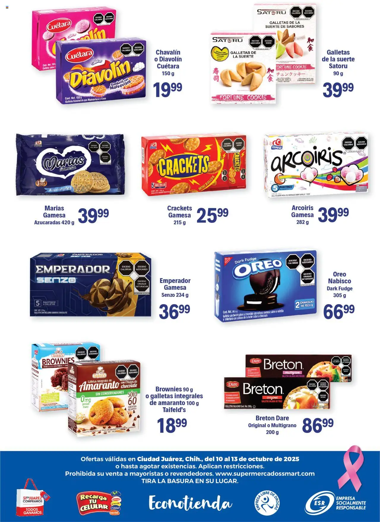 Nuevas ofertas de S-Mart válidas en toda la República Mexicana desde el 10.10.2025. ¡Encuentra las mejores ofertas en S-Mart - Folleto de Feria - Juarez! | Página: 6 | Productos: Fresa, Leche, Mantequilla, Galletas
