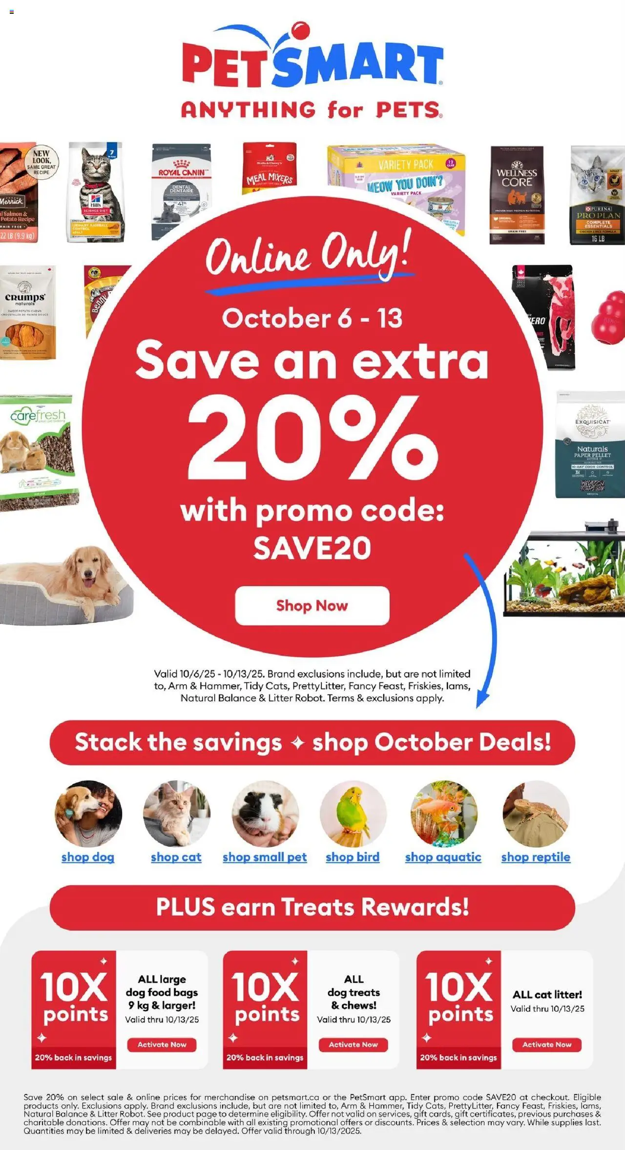 Petsmart flyer valid from 06.10.2025 | Page: 1 | Products: Rice, Chicken