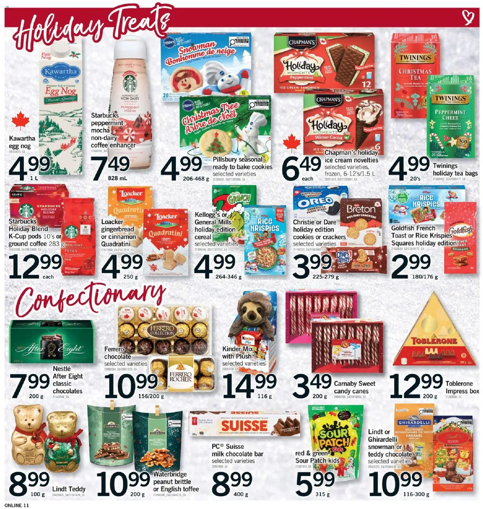 Fortinos flyer valid from 27.11.2025 | Page: 11 | Products: Chips, Ice cream, Box, Coffee