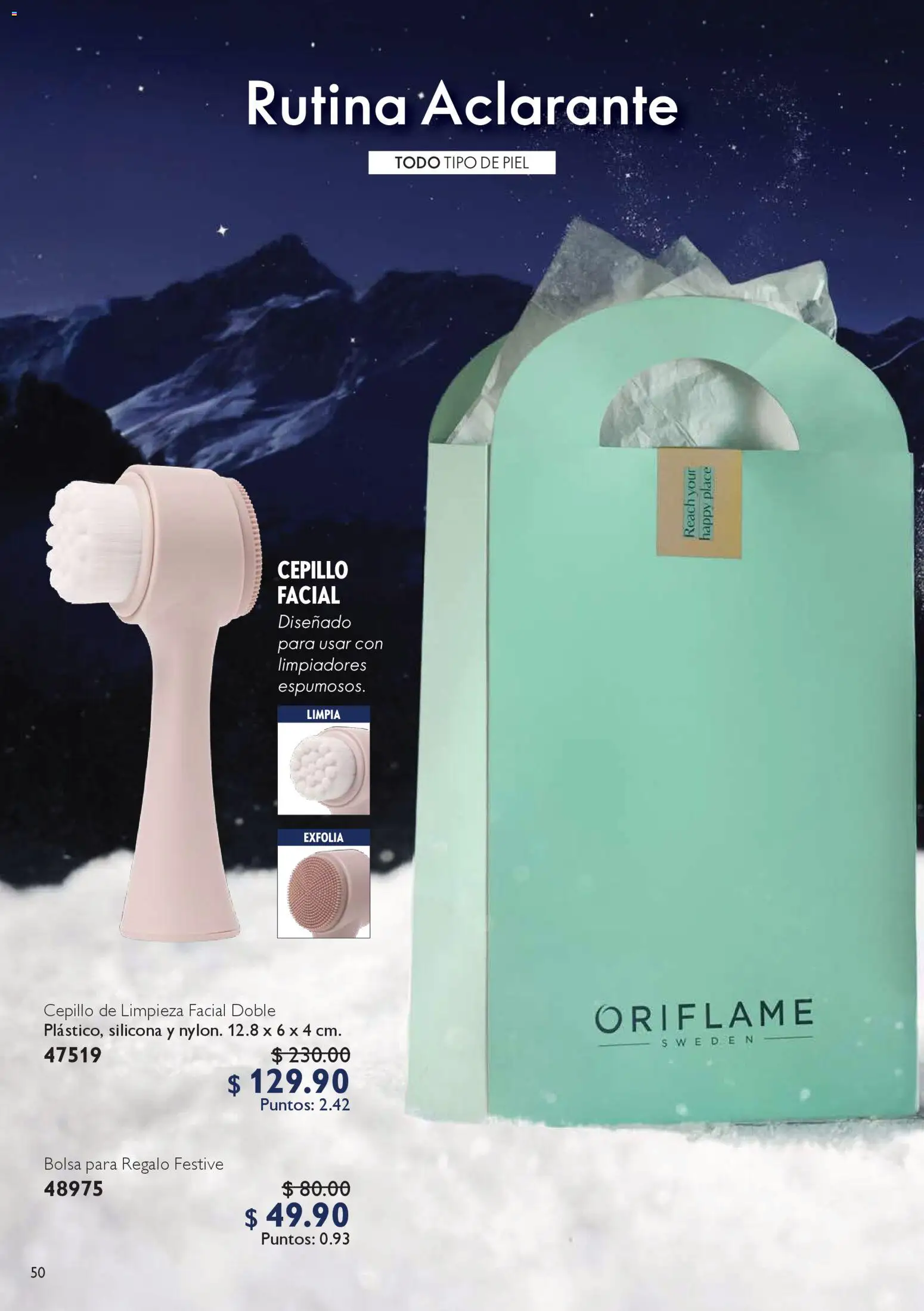 Nuevas ofertas de Oriflame válidas en toda la República Mexicana desde el 06.12.2025. ¡Encuentra las mejores ofertas en Oriflame campaña 12 2025! | Página: 50 | Productos: Bolsa, Cepillo, Aclarante