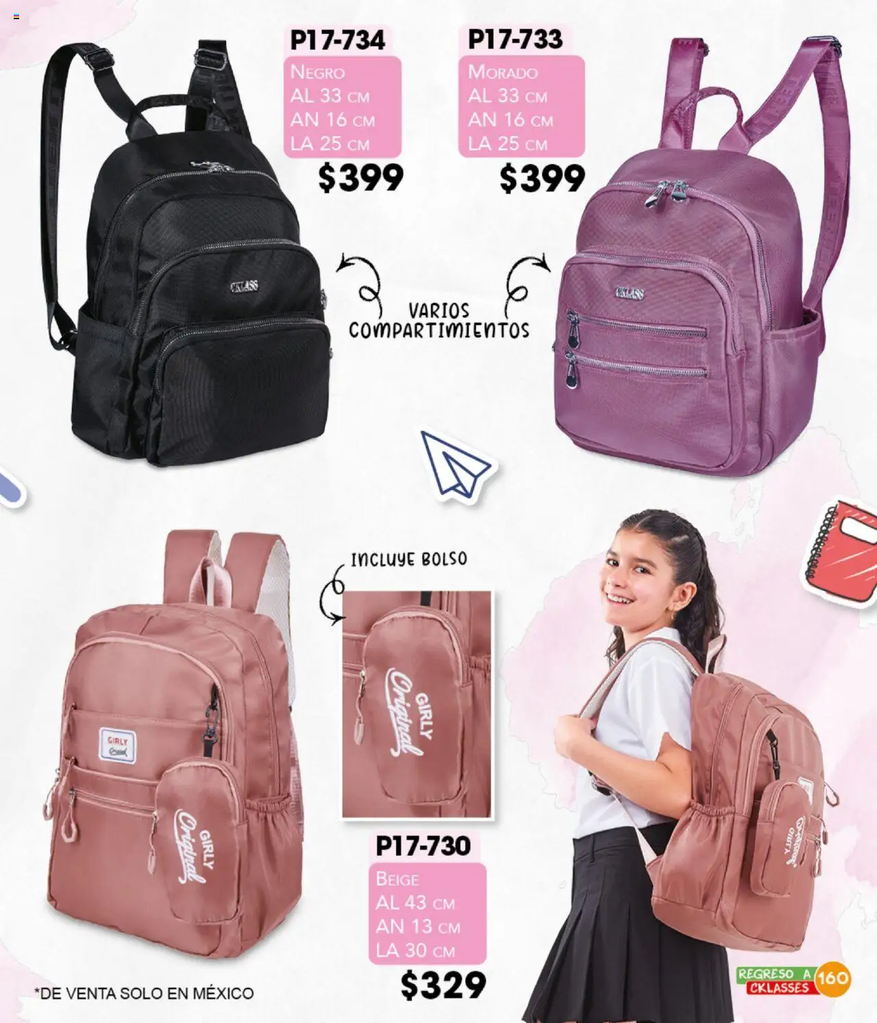 Nuevas ofertas de Cklass válidas en toda la República Mexicana desde el 18.08.2025. ¡Encuentra las mejores ofertas en Cklass - Catálogo Regreso a Clases! | Página: 161 | Productos: Bolso