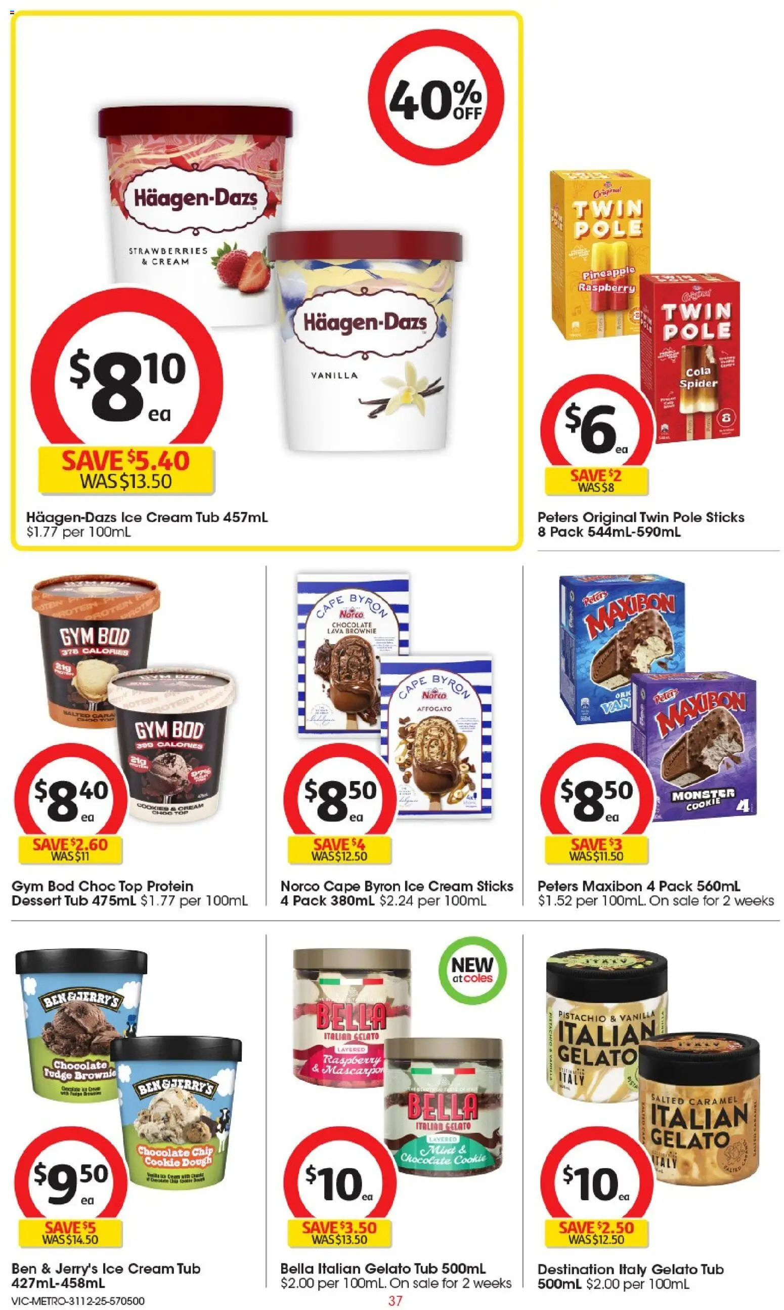 Coles catalogue - valid from 31.12.2025 | Page: 38 | Products: Chocolate, Pineapple, Strawberries, Raspberry