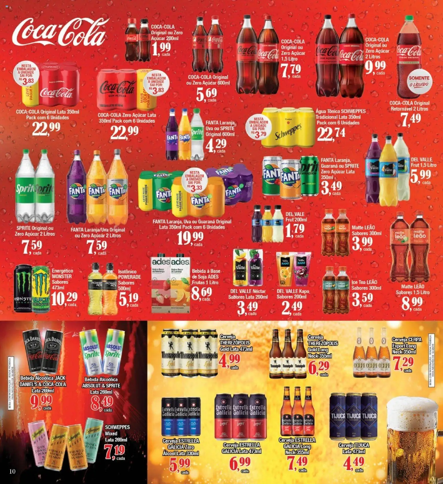 Supermercados Unidos Folheto - válido de 16.04.2026 | Página: 10 | Produtos: Cerveja, Bebida, Monster, Isotônico