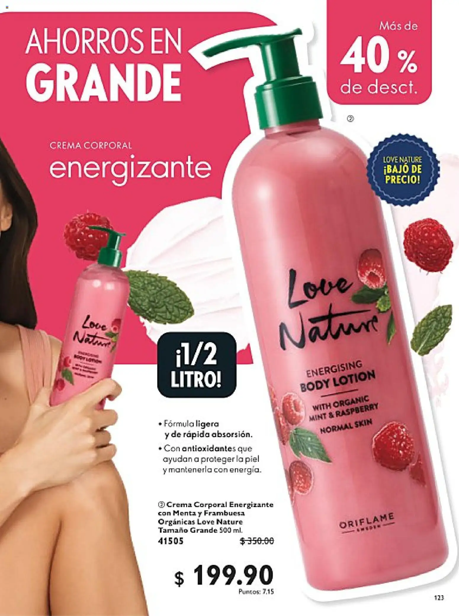 Nuevas ofertas de Oriflame válidas en toda la República Mexicana desde el 07.03.2026. ¡Encuentra las mejores ofertas en Oriflame campaña 4 2026! | Página: 123 | Productos: Crema, Body, Crema corporal