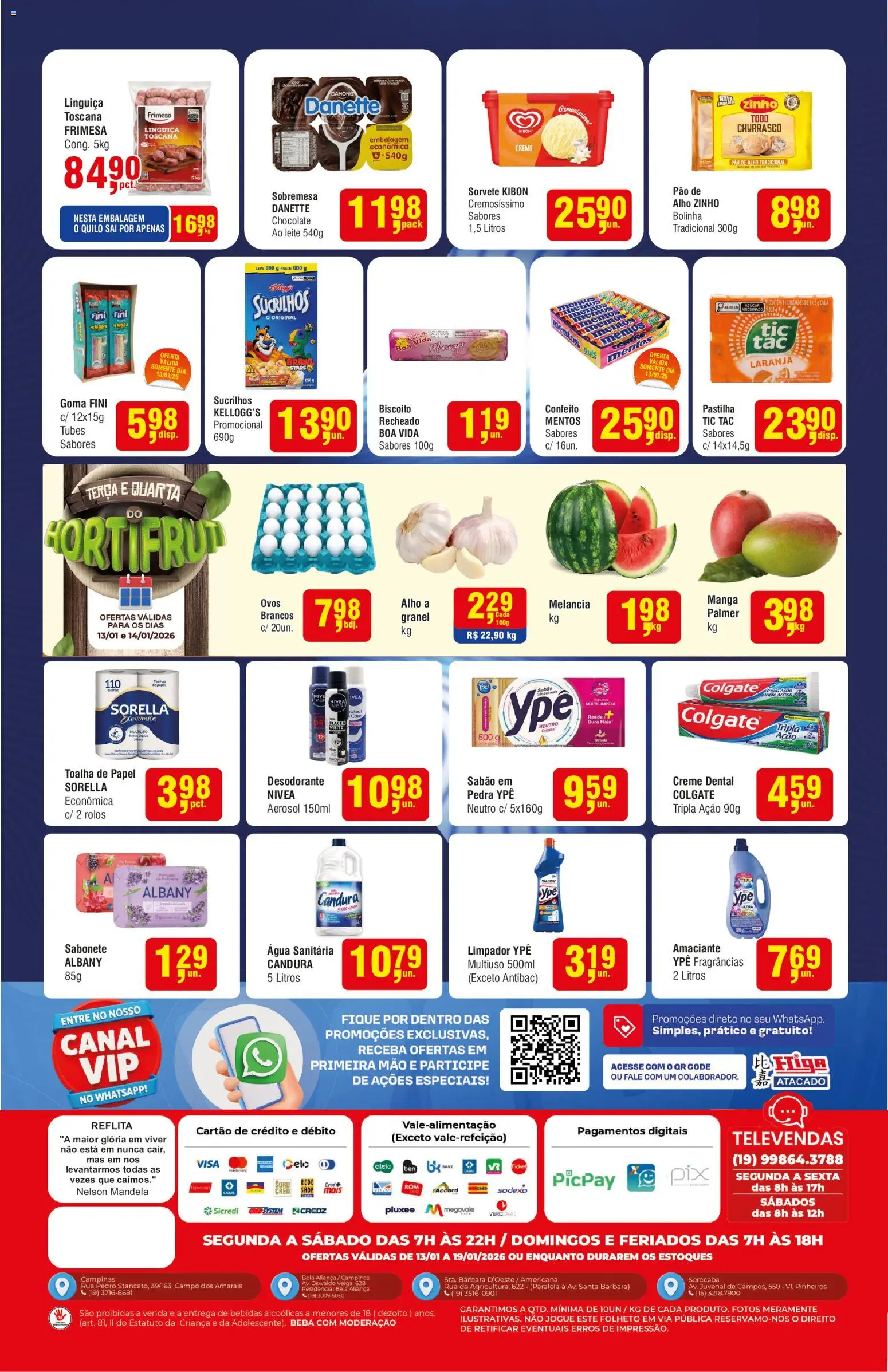 Higa Atacado Folheto - válido de 13.01.2026 | Página: 2 | Produtos: Sabão, Creme, Sorvete, Água sanitária