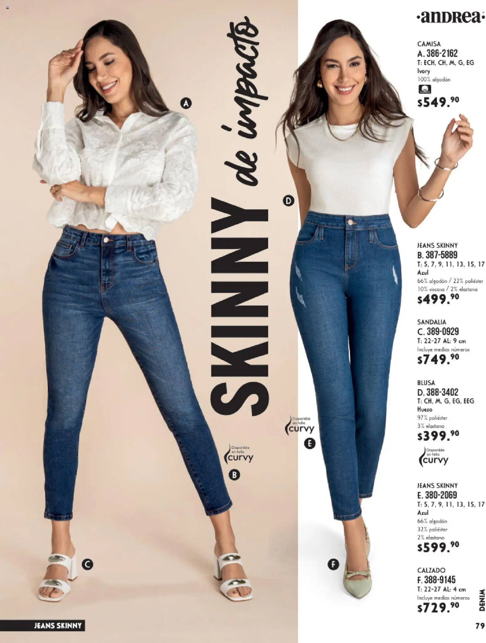 Nuevas ofertas de Andrea válidas en toda la República Mexicana desde el 25.01.2026. ¡Encuentra las mejores ofertas en Andrea catálogo Vestir! | Página: 79 | Productos: Blusa, Camisa, Algodón