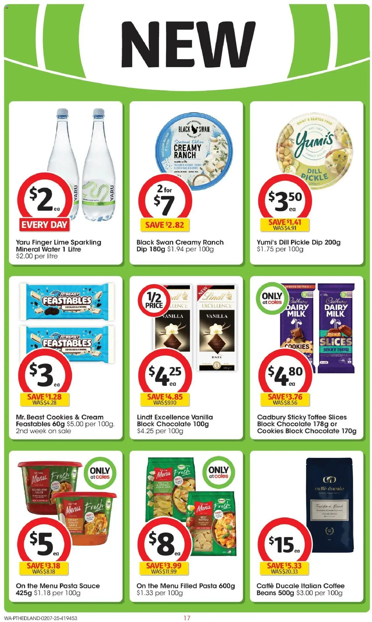 Coles catalogue - valid from 02.07.2025 | Page: 17 | Products: Pasta, Water, Sauce, Dill