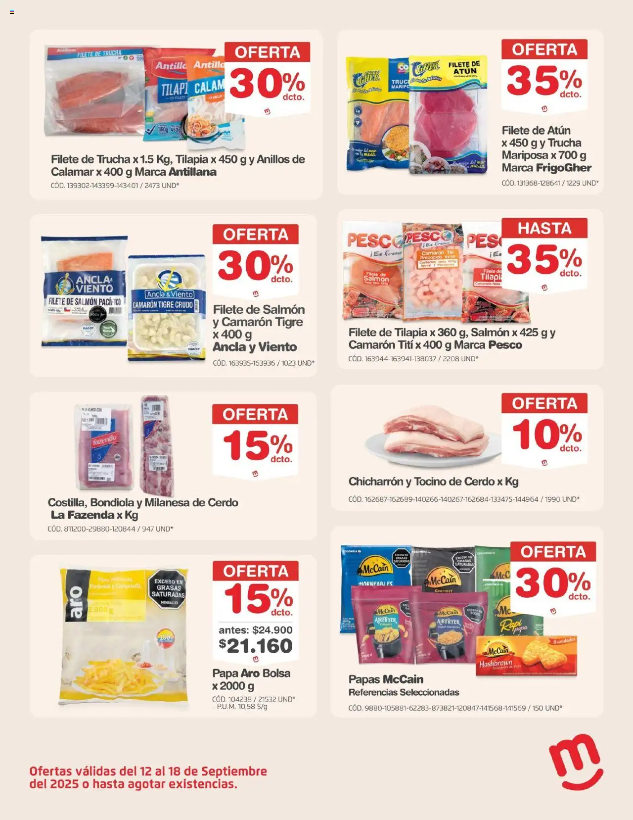 Makro revista - valida desde el 12.09.2025 | Página: 19 | Productos: Toallitas desmaquillantes, Atún, Ducha Bidet, Papa