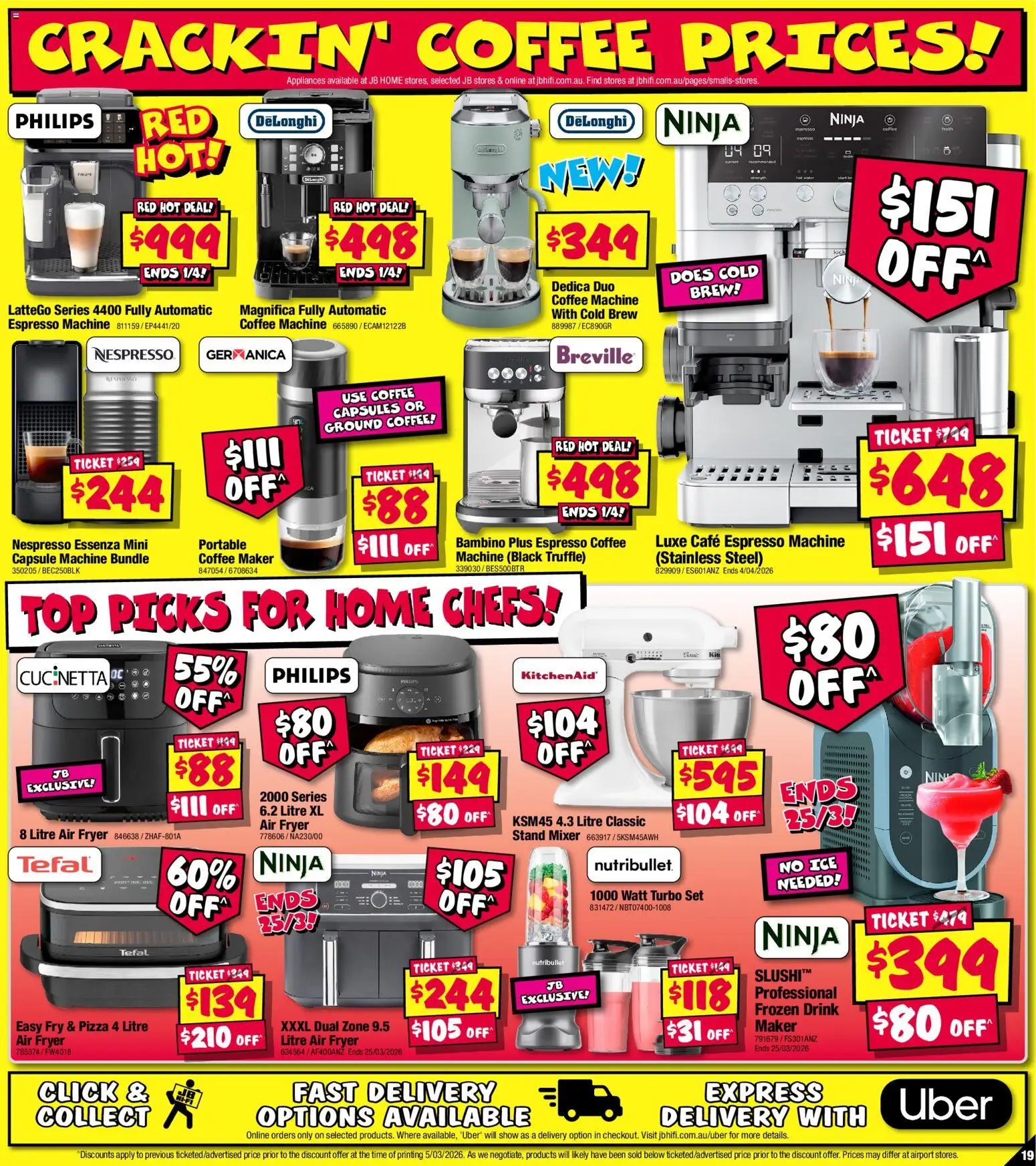 JB Hi-Fi catalogue - valid from 19.03.2026 | Page: 19 | Products: Portable, Coffee maker, Mixer, Espresso machine