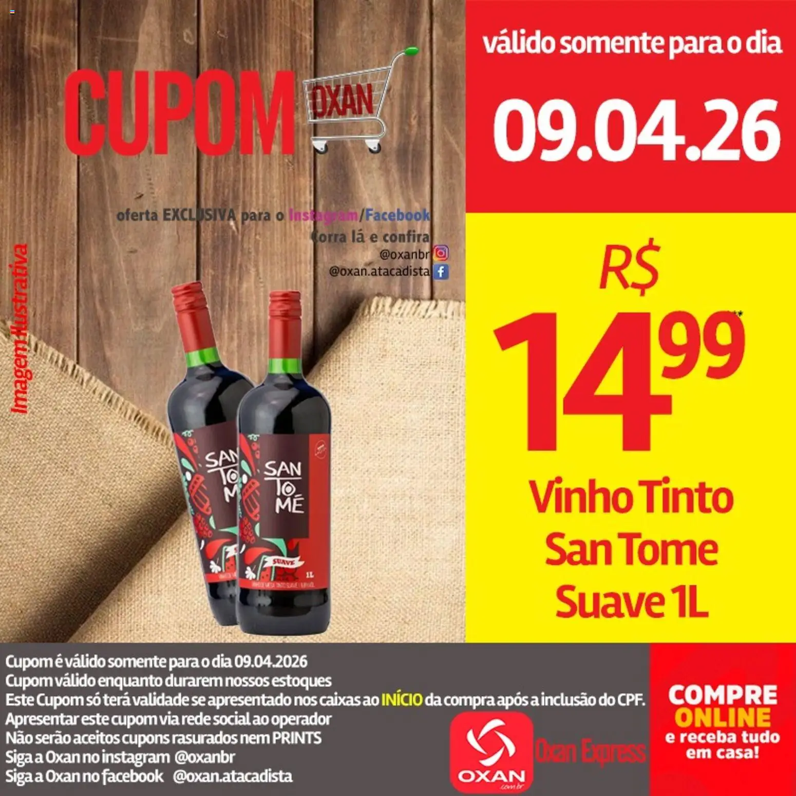 Oxan Atacadista Folheto - válido de 09.04.2026 | Página: 9 | Produtos: Vinho