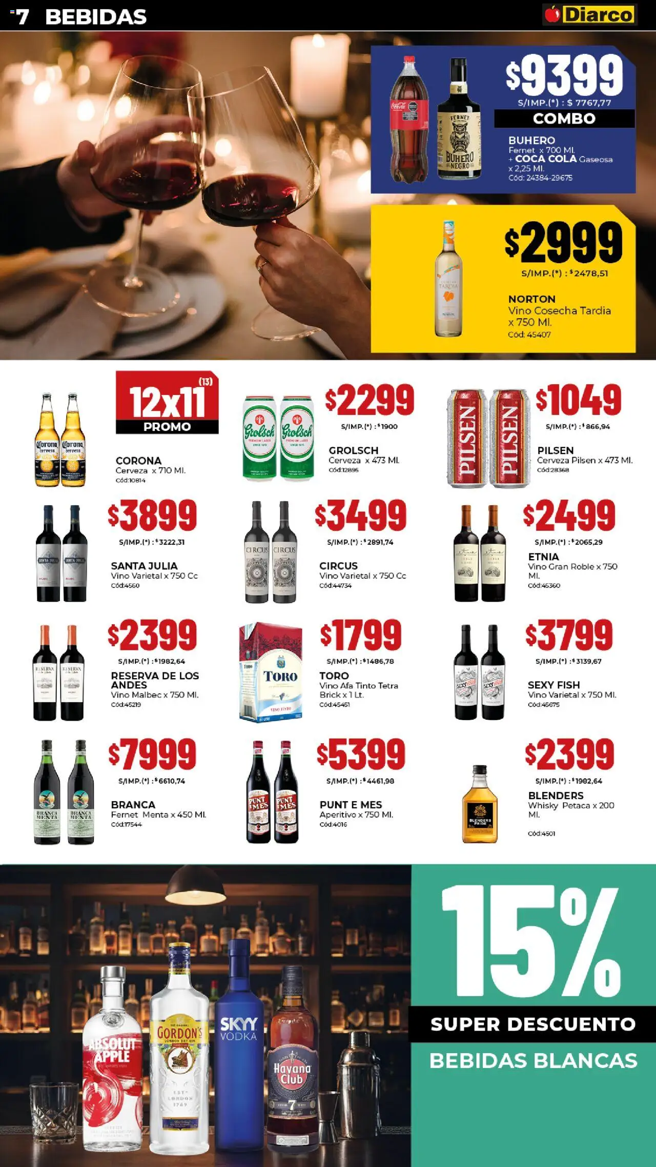 Diarco - Ofertas Gba │ válido desde el 29.09.2025 | Página: 7 | Productos: Whisky, Cinta, Gaseosa, Cerveza