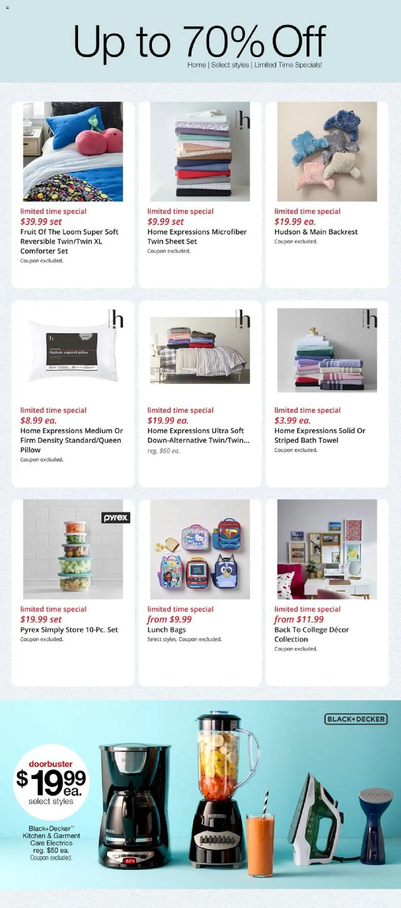 JCPenney Store Ads - valid from 08.08.2025 | Page: 6 | Products: Pillow, Bath, Comforter, Sheet