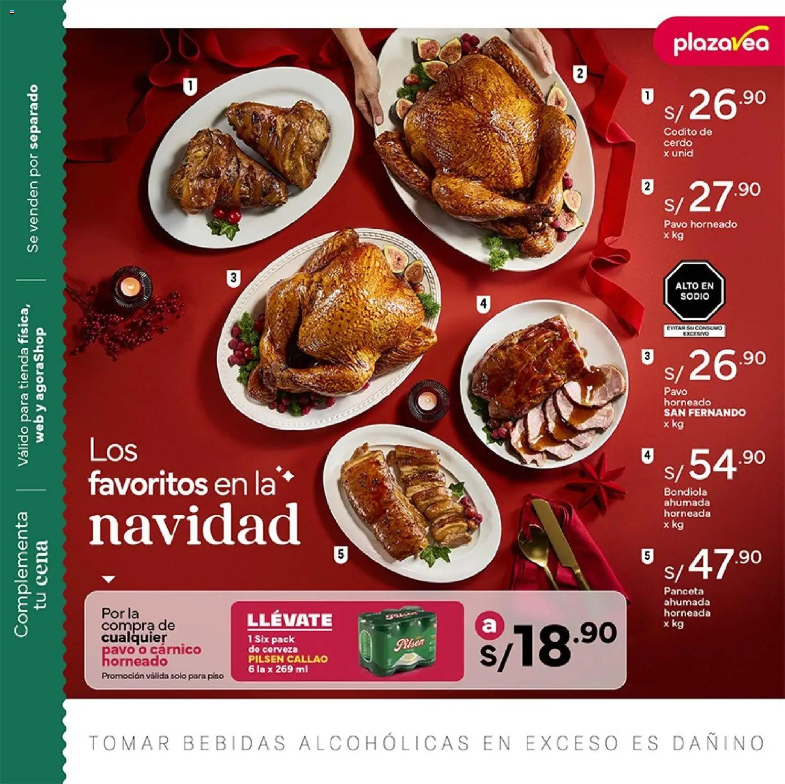 Catálogo Plaza Vea válido desde 10.12.2025 | Página: 15 | Productos: Cerveza, Cerdo