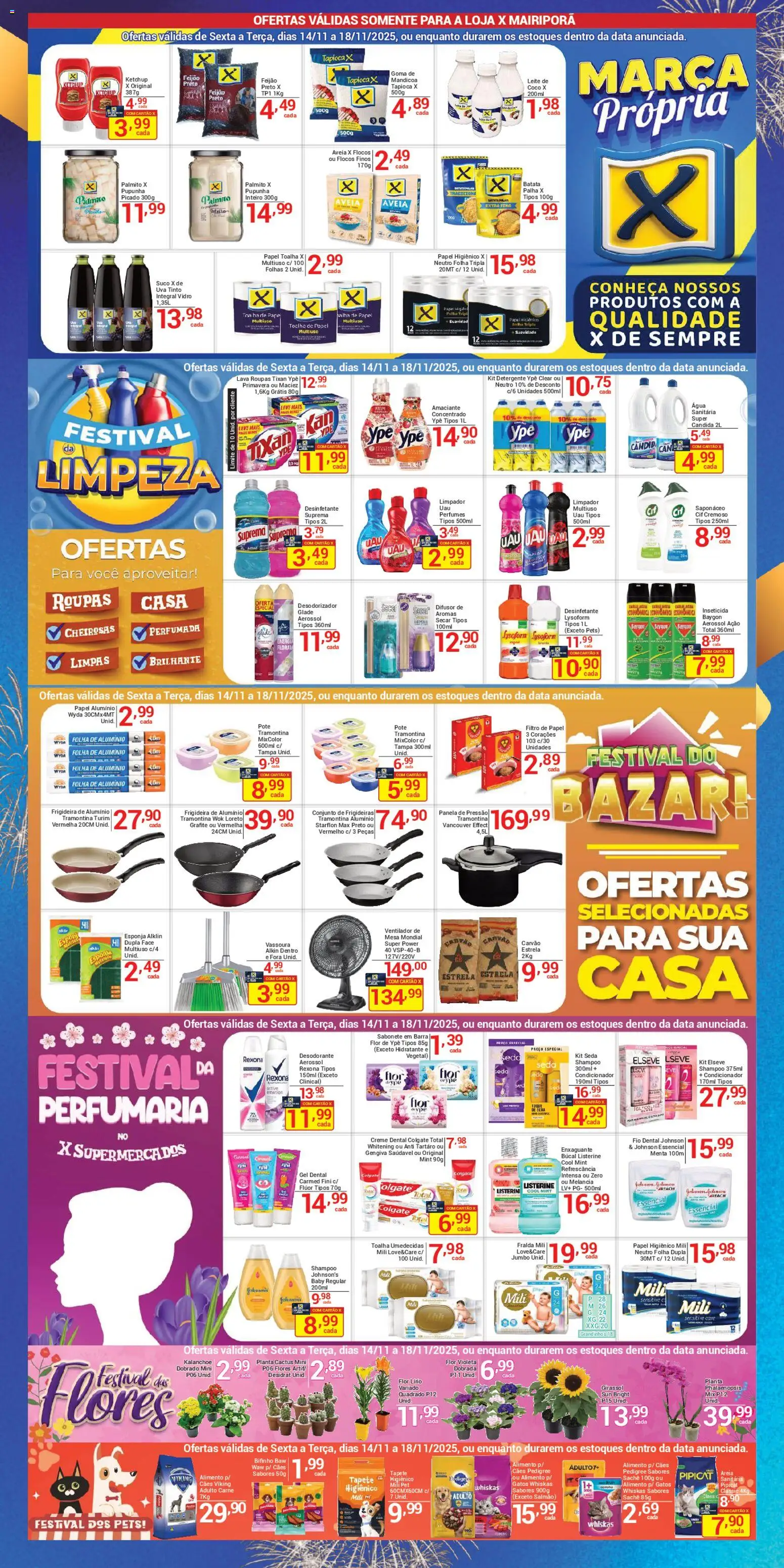 X Supermercados Folheto - válido de 14.11.2025 | Página: 3 | Produtos: Difusor, Melancia, Creme dental, Inseticida