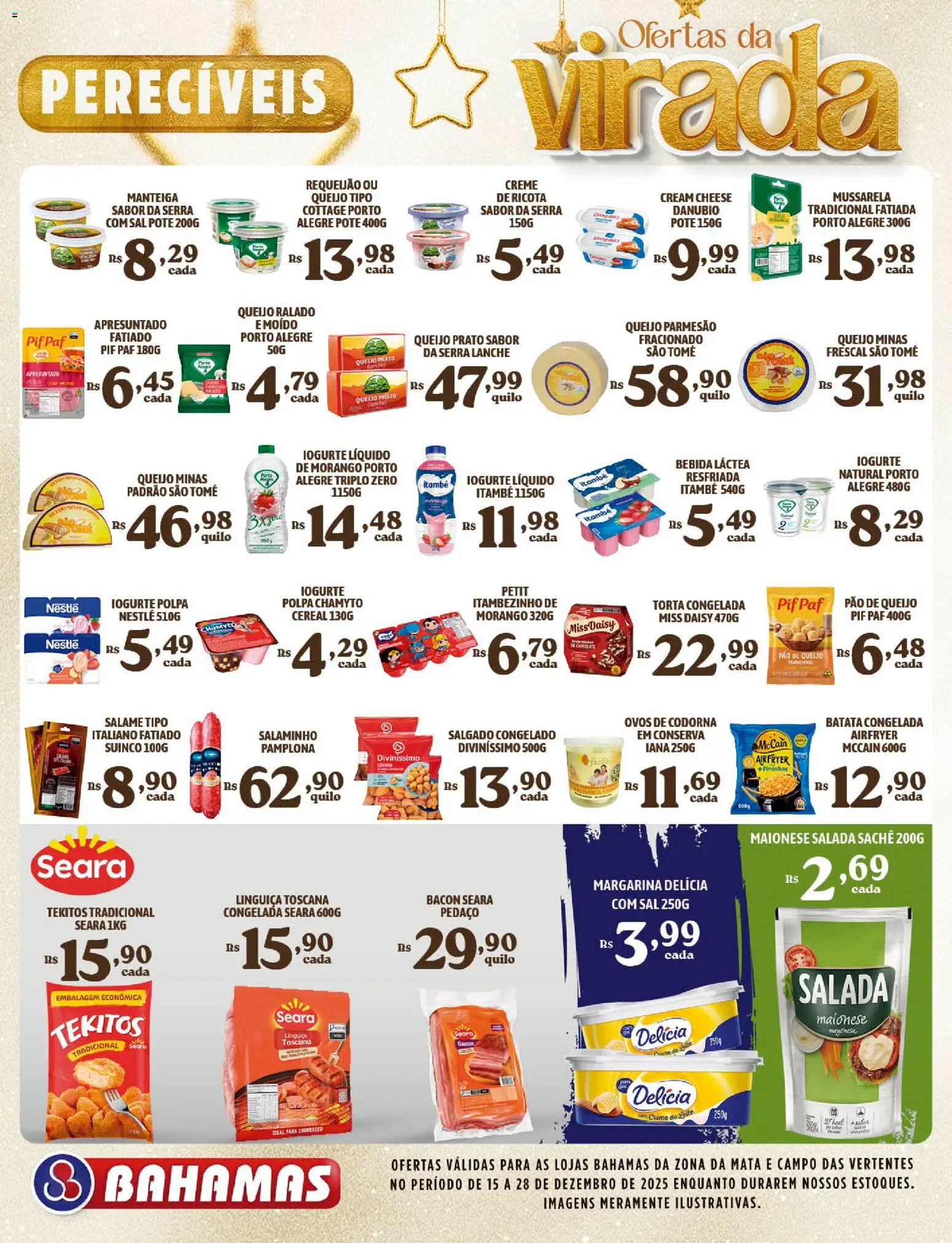 Bahamas Supermercados Folheto - válido de 15.12.2025 | Página: 8 | Produtos: Cream cheese, Ricota, Maionese, Pão de queijo