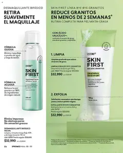 CyZone revista - valida desde el 09.07.2025 | Página: 64 | Productos: Agua, Exfoliante facial, Crema, Desmaquillante