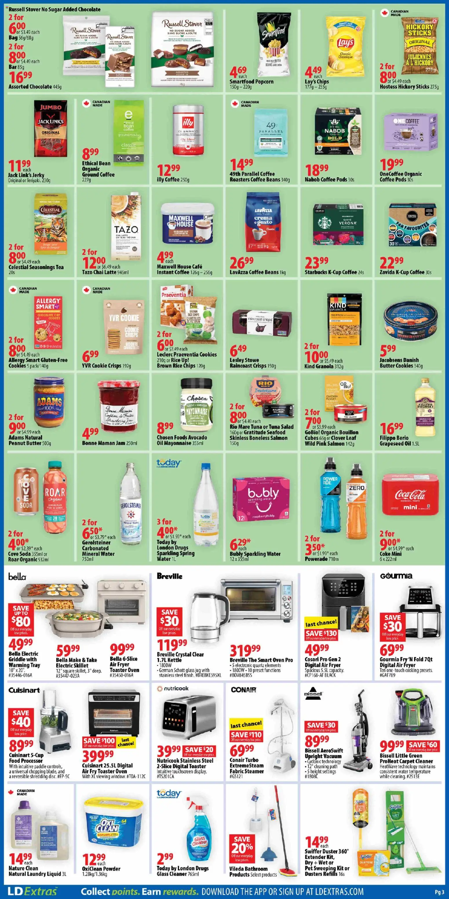 London Drugs flyer valid from 16.01.2026 | Page: 3 | Products: Bag, Fryer, Chocolate, Chicken