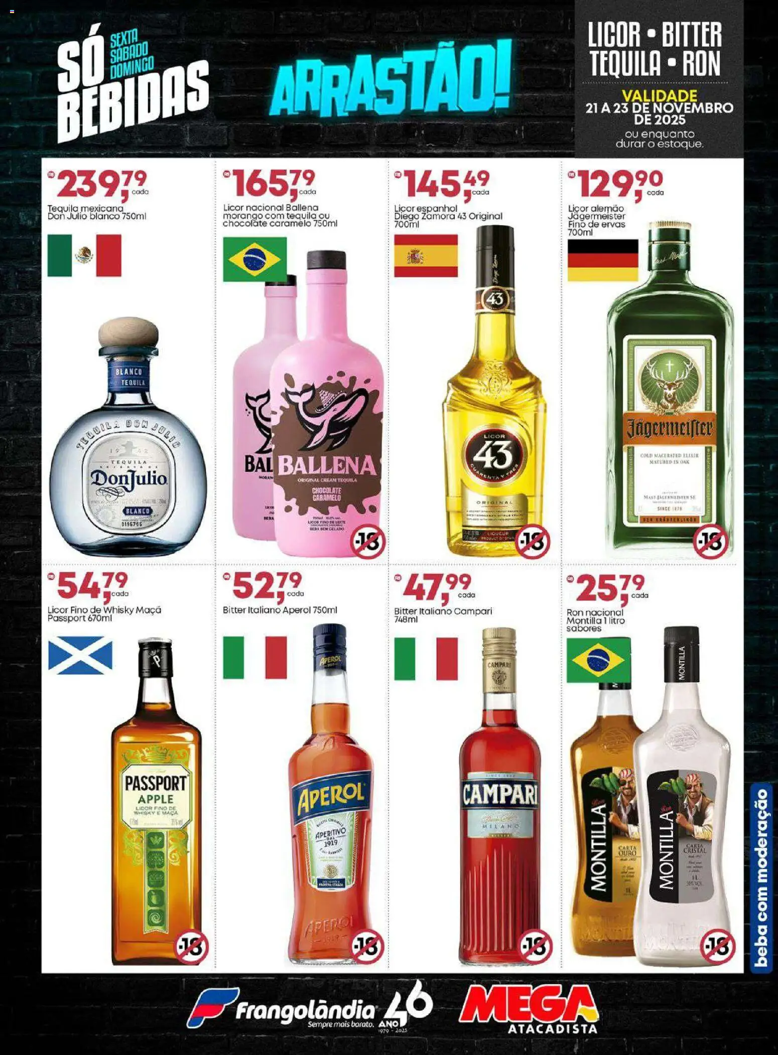 Frangolândia Folheto - válido de 21.11.2025 | Página: 6 | Produtos: Whisky, Licor, Chocolate, Campari