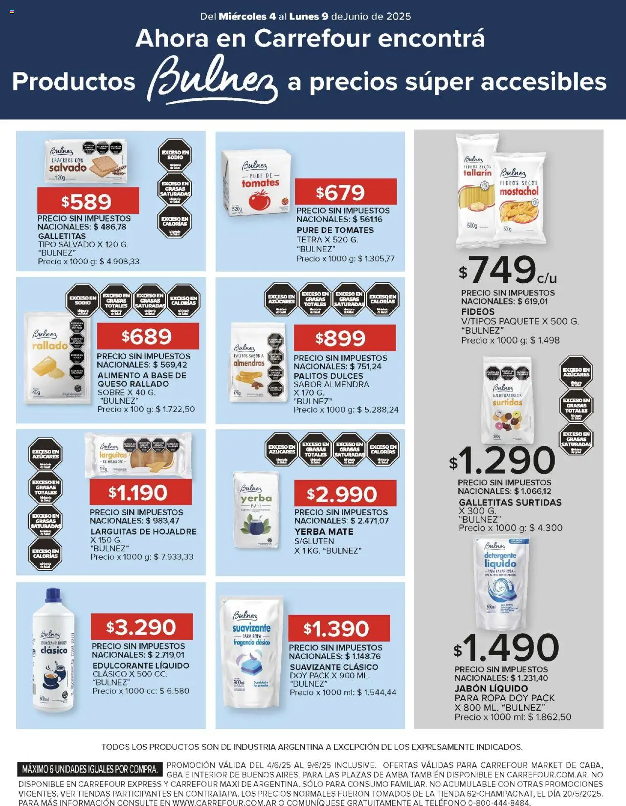 Carrefour Market catálogo │ válido desde el 04.06.2025 | Página: 13 | Productos: Sobre, Jabón líquido, Edulcorante, Detergente