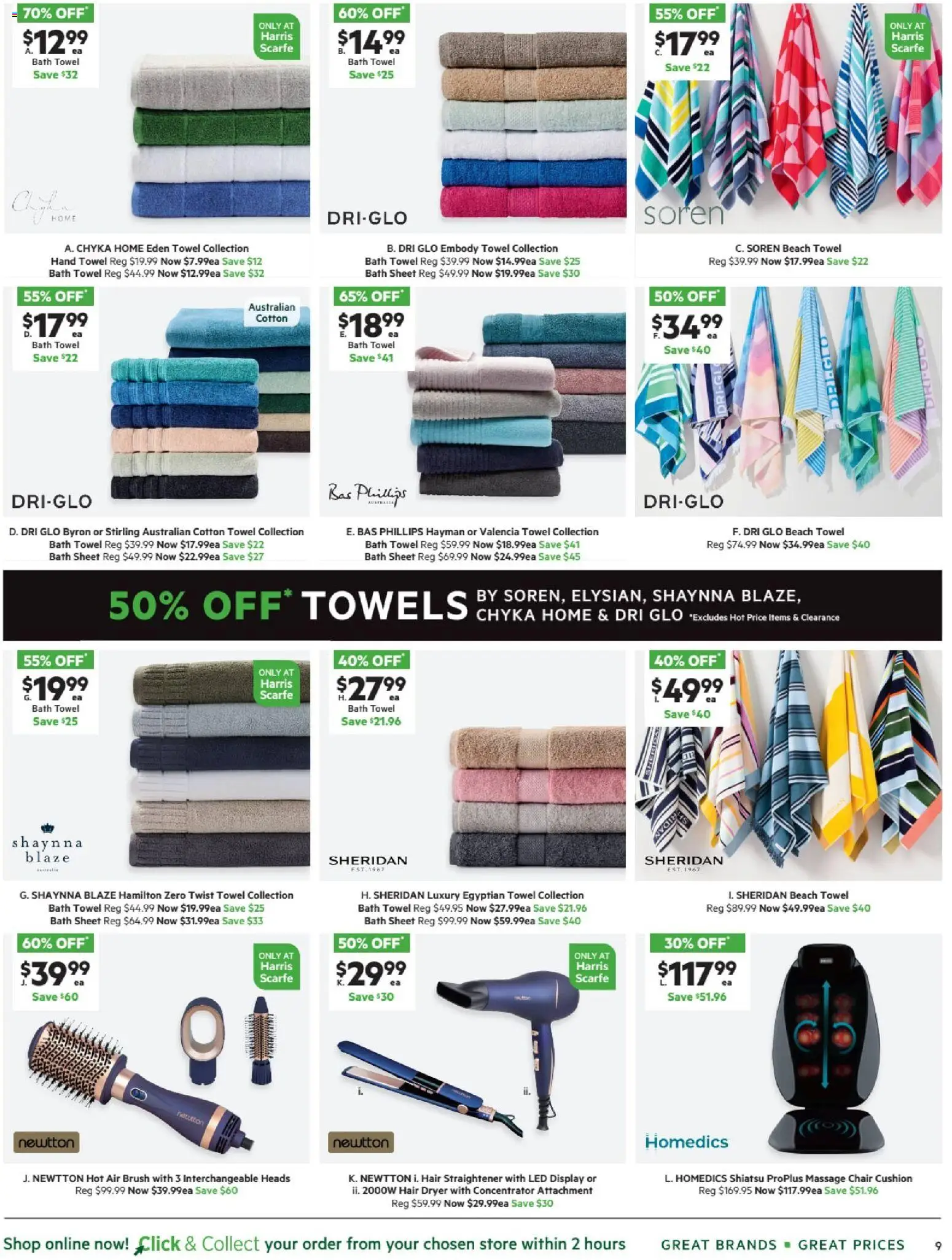 Harris Scarfe catalogue - valid from 20.11.2025 | Page: 9 | Products: Chair, Brush, Hair dryer, Hair straightener