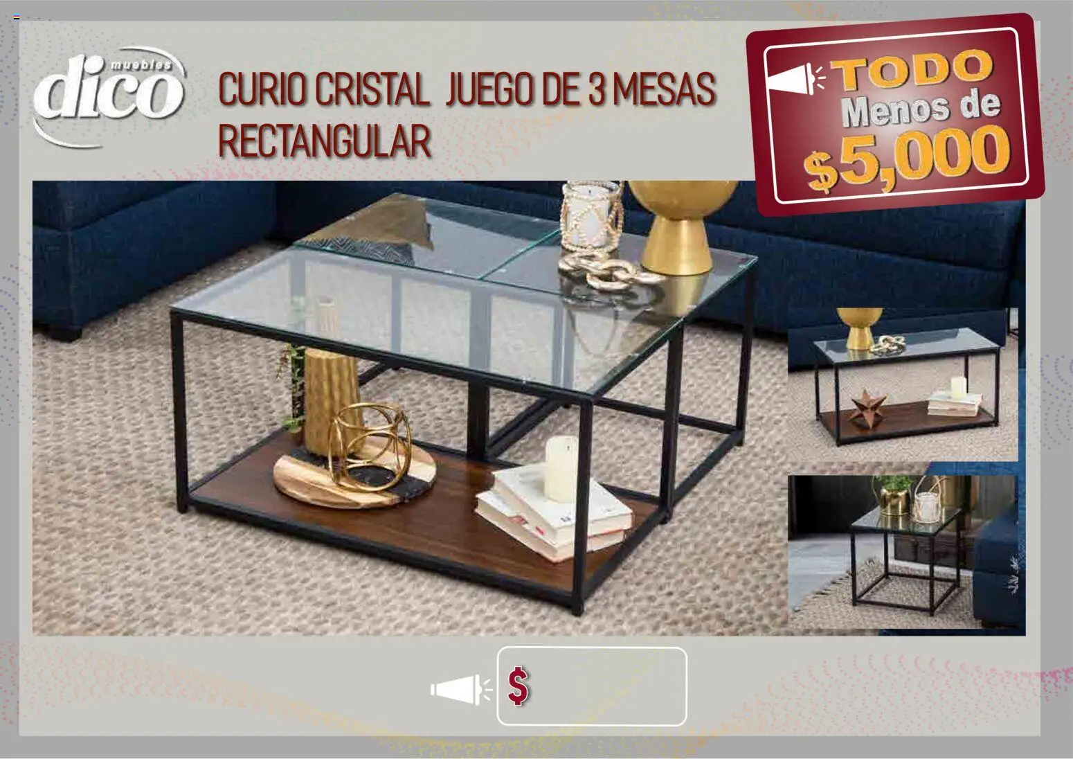 Nuevas ofertas de Muebles Dico válidas en toda la República Mexicana desde el 09.04.2026. ¡Encuentra las mejores ofertas en Muebles Dico catálogo Todo menos de 5000 Pacifico! | Página: 39 | Productos: Juego