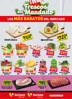 Vista previa de Soriana Frescos del Mandado Mercado: Ver, Tab, Chis, Camp, Yuc y Q. Roo, nuevo folleto de la tienda, válido en México a partir del 07.04.2026