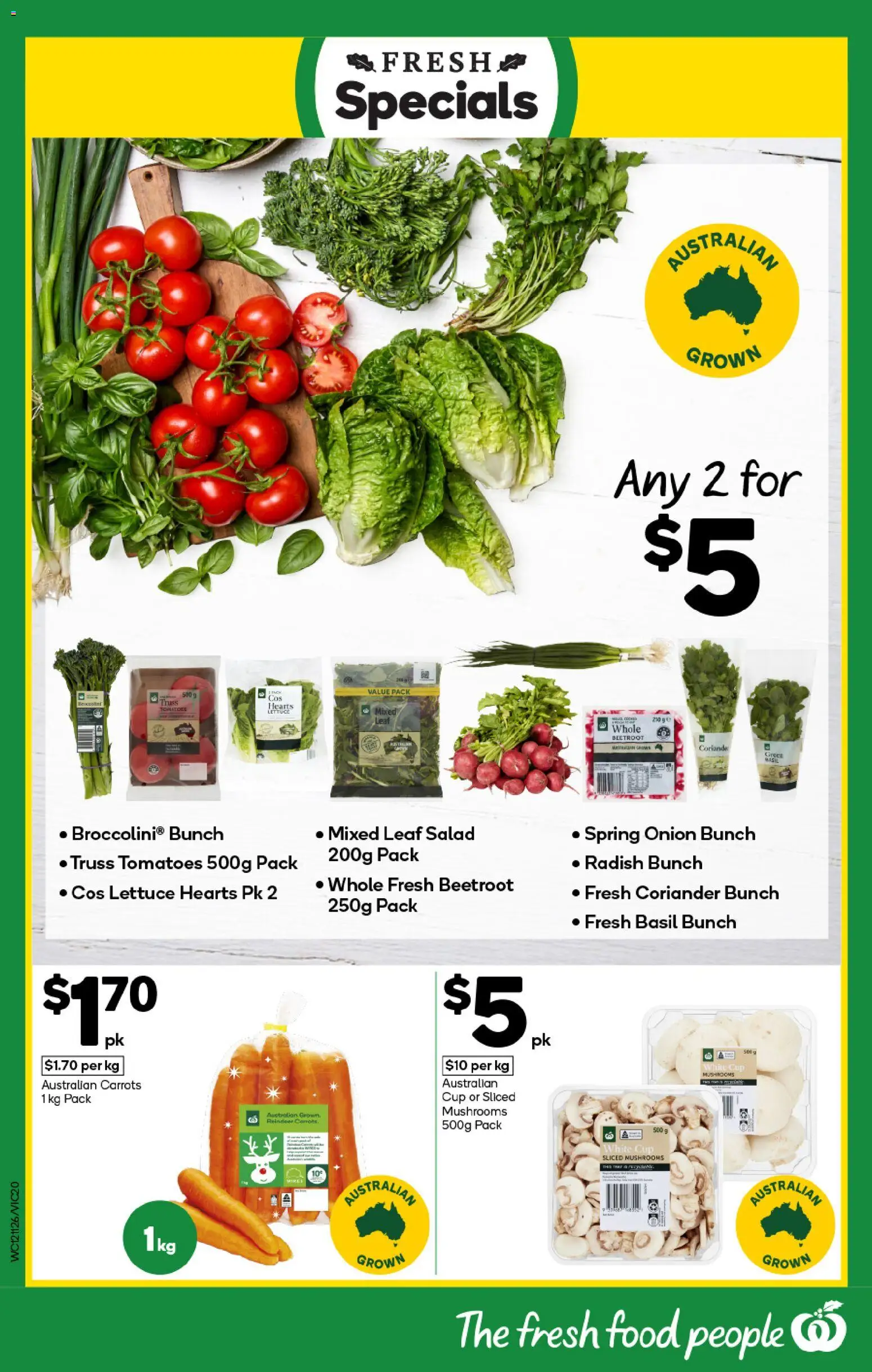Woolworths catalogue - valid from 12.11.2025 | Page: 20 | Products: Mushrooms, Carrots, Salad, Beetroot