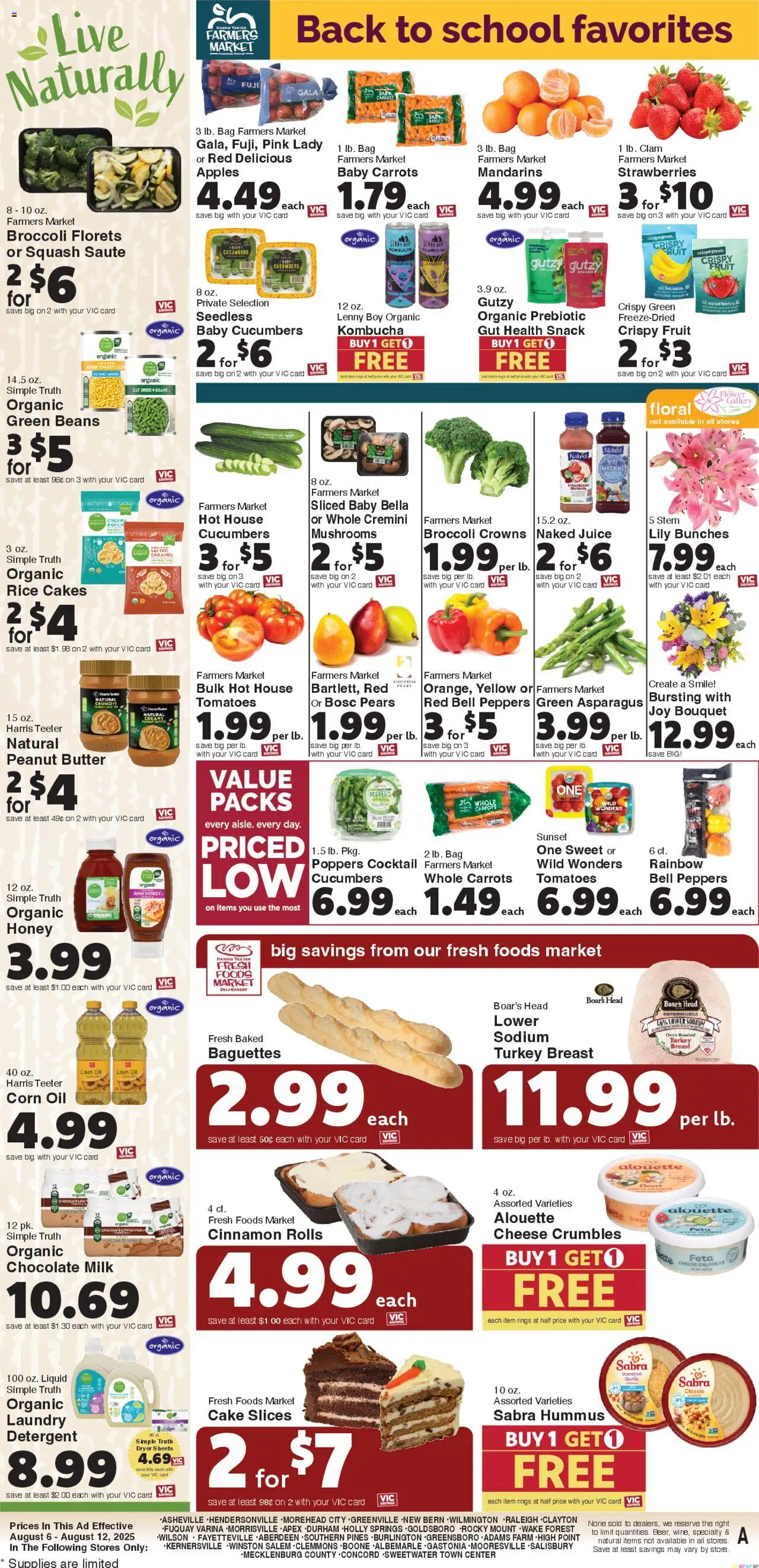Harris Teeter Weekly Ad - valid from 06.08.2025 | Page: 12 | Products: Cheese, Cucumbers, Pc, Oven