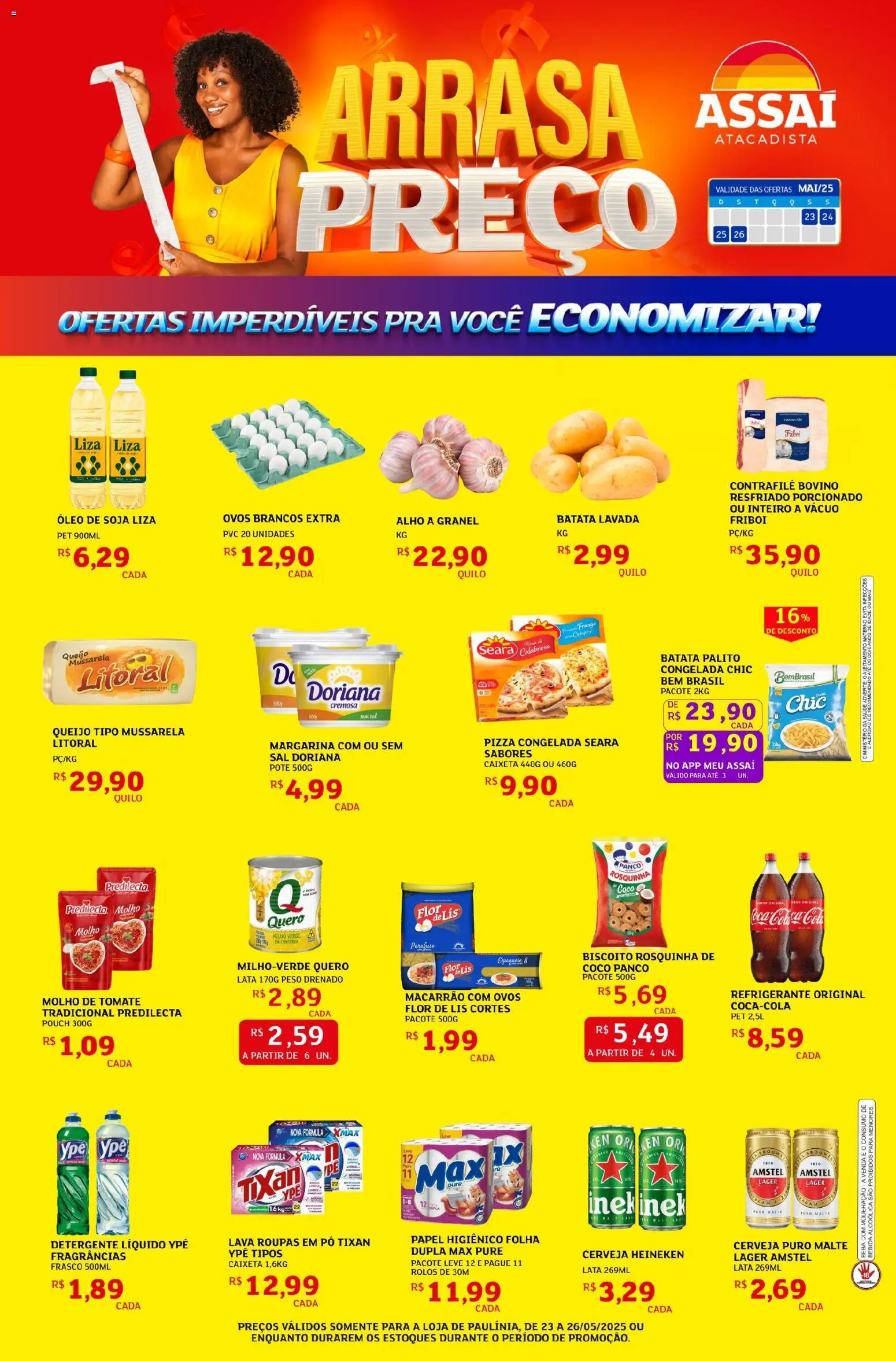 Assaí Atacadista Folheto - válido de 28.10.2025 | Página: 1 | Produtos: Cola, Cerveja, Rosquinha, Margarina