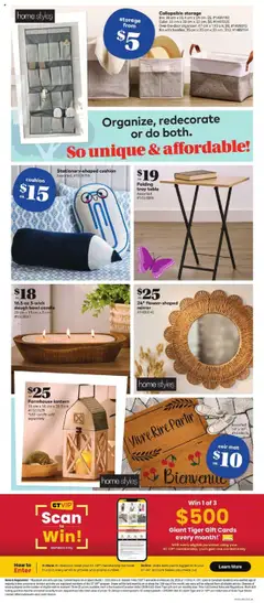 Giant Tiger flyer valid from 16.07.2025 | Page: 8 | Products: Phone, Table, Mirror, Doormat
