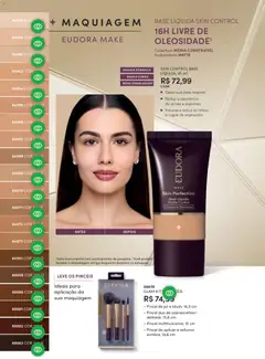 Eudora - Revista 02/2026 - Pré-Visualização do folheto da loja Eudora, válido de 08.01.2026 | Página: 85 | Produtos: Maquiagem, Pó, Pincel, Base