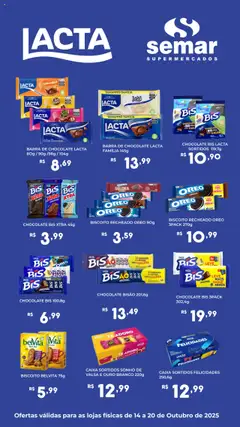 Semar Supermercado - Ofertas Especial Lacta - Pré-Visualização do folheto da loja Semar Supermercado, válido de 14.10.2025 | Página: 1