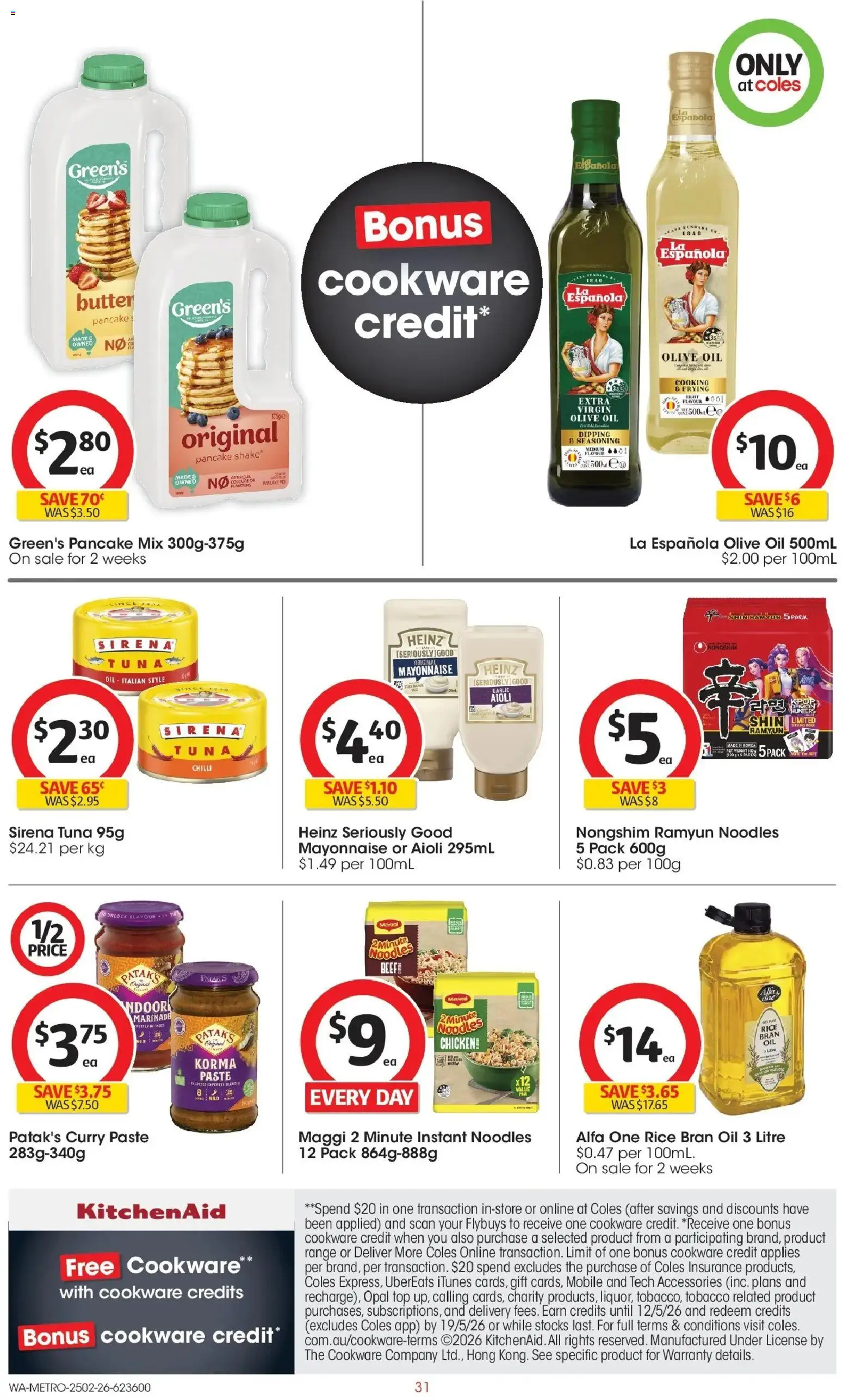 Coles catalogue - valid from 25.02.2026 | Page: 31 | Products: Oil, Noodles, Weight, Mobile