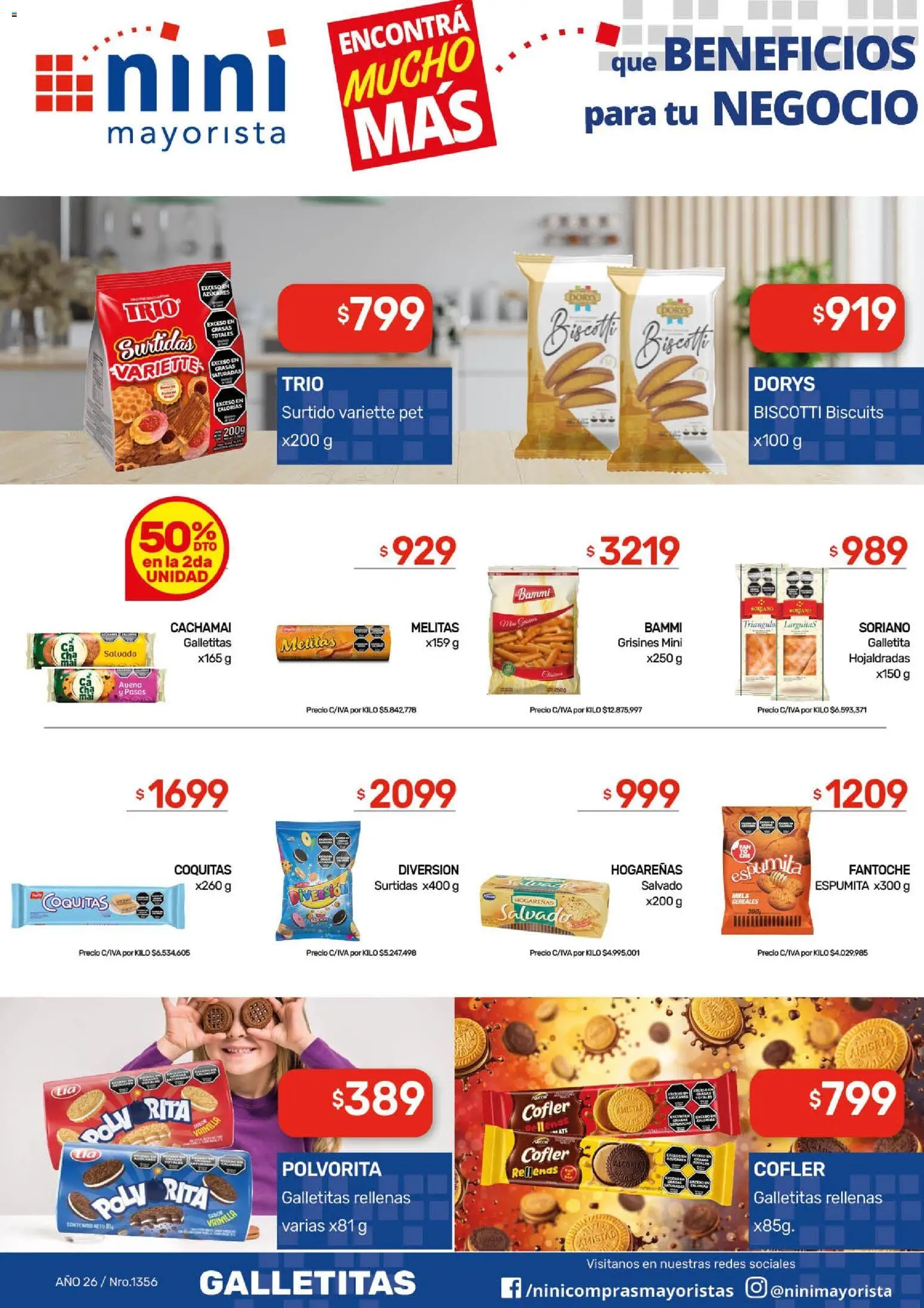 NINI Mayorista ofertas │ válido desde el 20.04.2026 | Página: 33 | Productos: Mate, Galletitas, Avena, Cereales