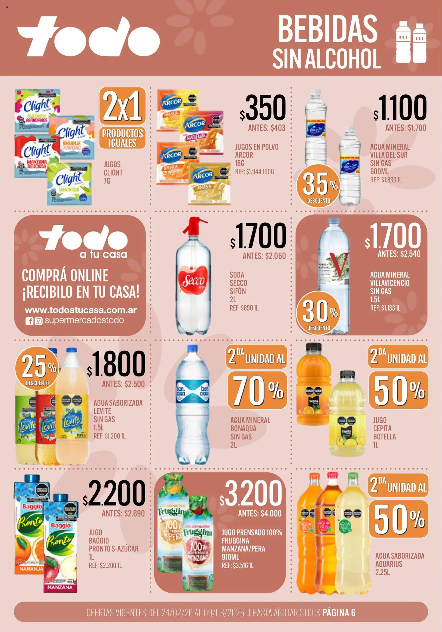 Supermercados TODO - Ofertas │ válido desde el 24.02.2026 | Página: 6 | Productos: Polvo, Manzana, Agua, Arándanos