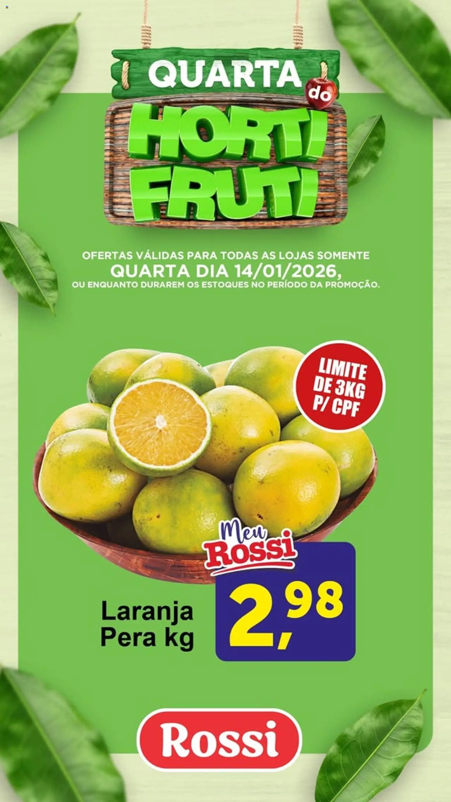 Rossi Supermercados Folheto - válido de 14.01.2026 | Página: 2 | Produtos: Pera